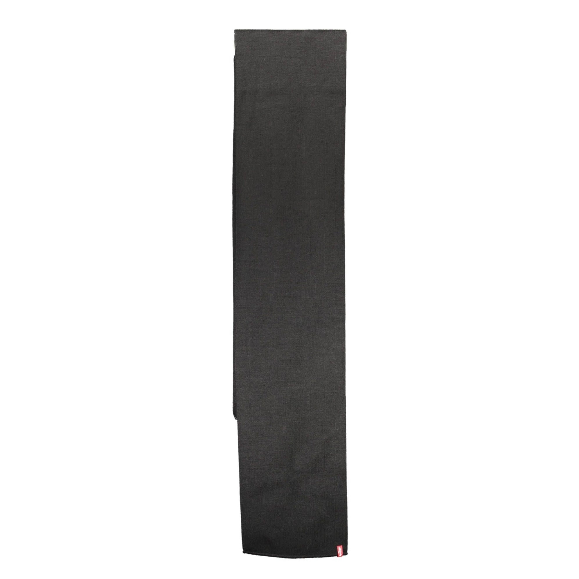 Chic Black Acrylic Logo Scarf for Men