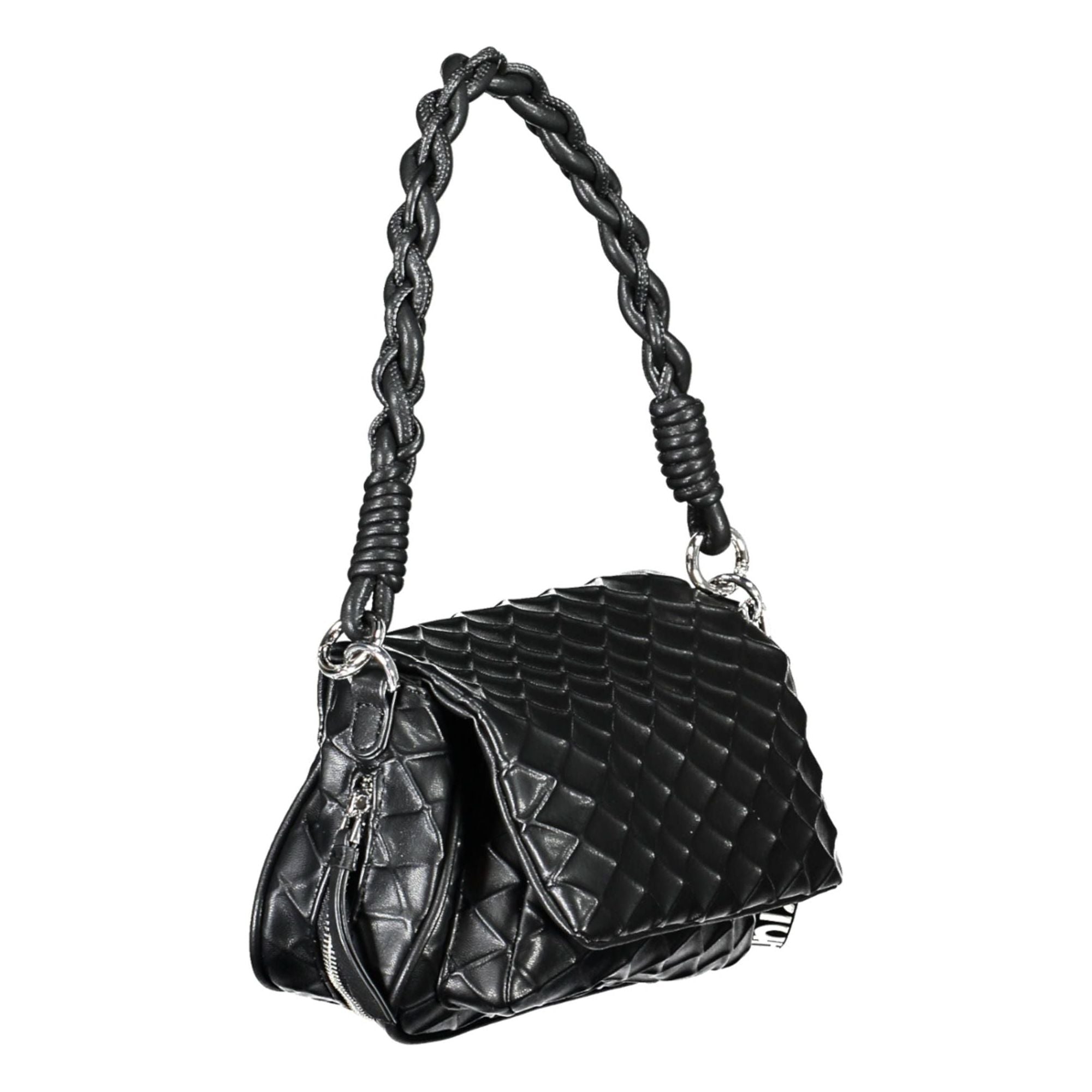 Chic Black Expandable Shoulder Bag