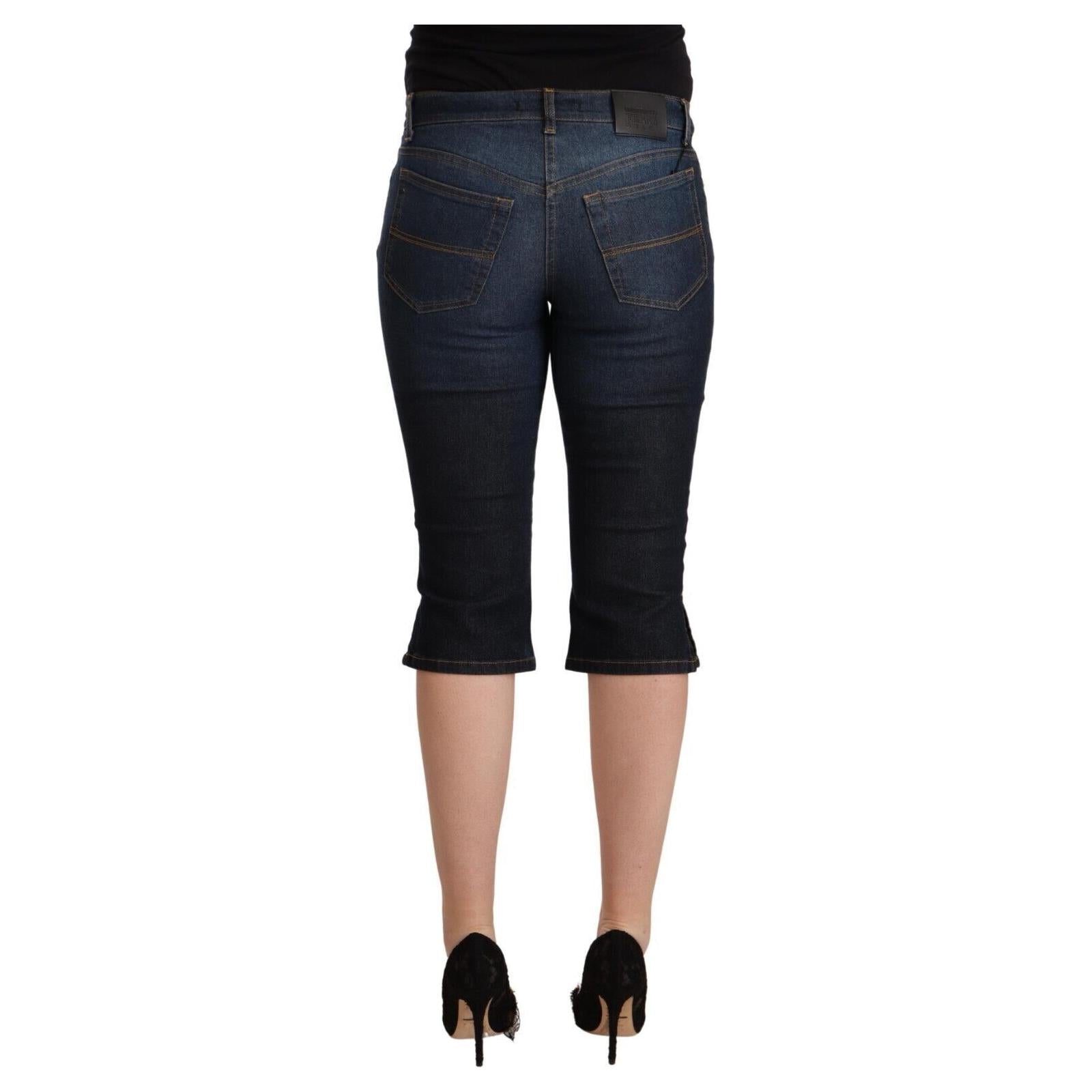 Chic Low Waist Capri Denim Pants