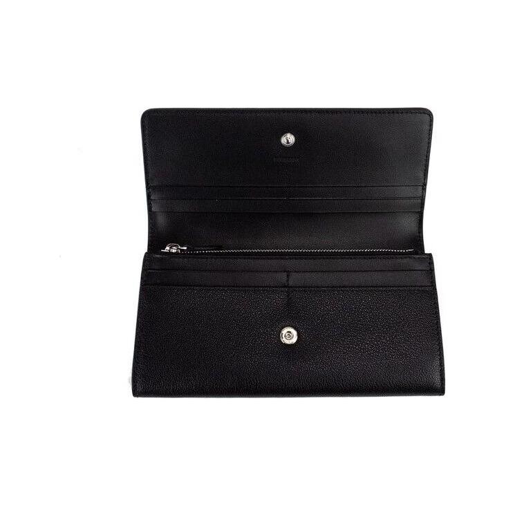 Porter Black Grained Leather Branded Logo Embossed Clutch Flap Wallet