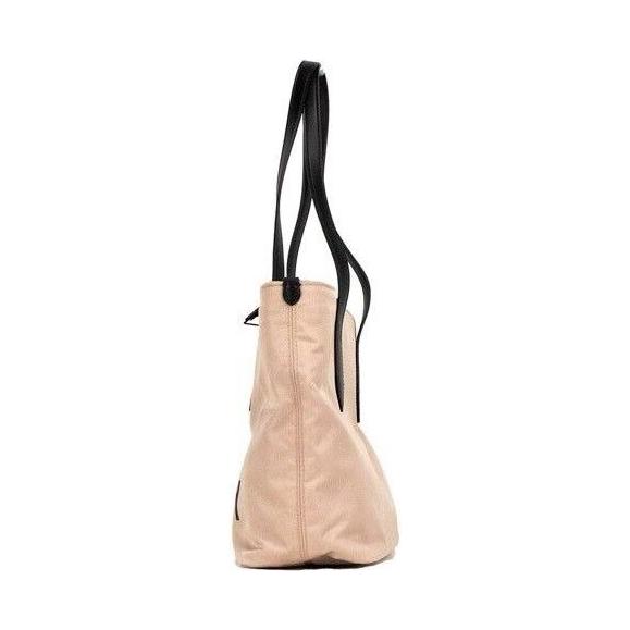 Small Rose Beige Logo Branded Econyl Nylon Tote Shoulder Handbag Purse