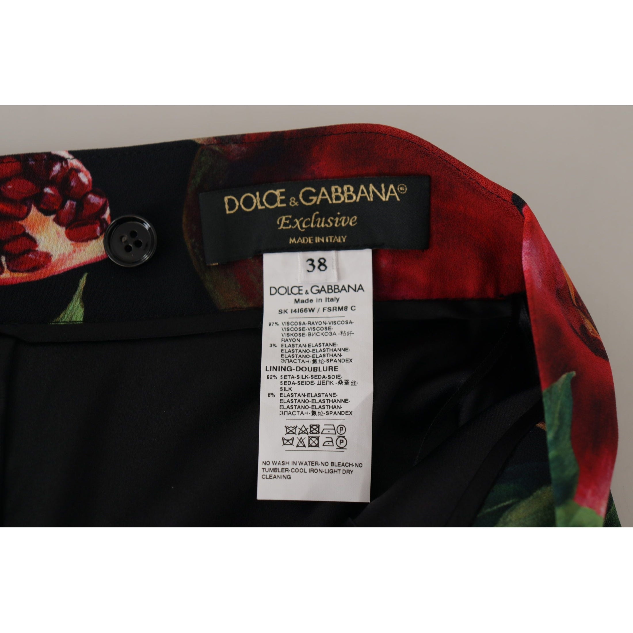 Chic Midi Wrap Skirt with Fruit Motif