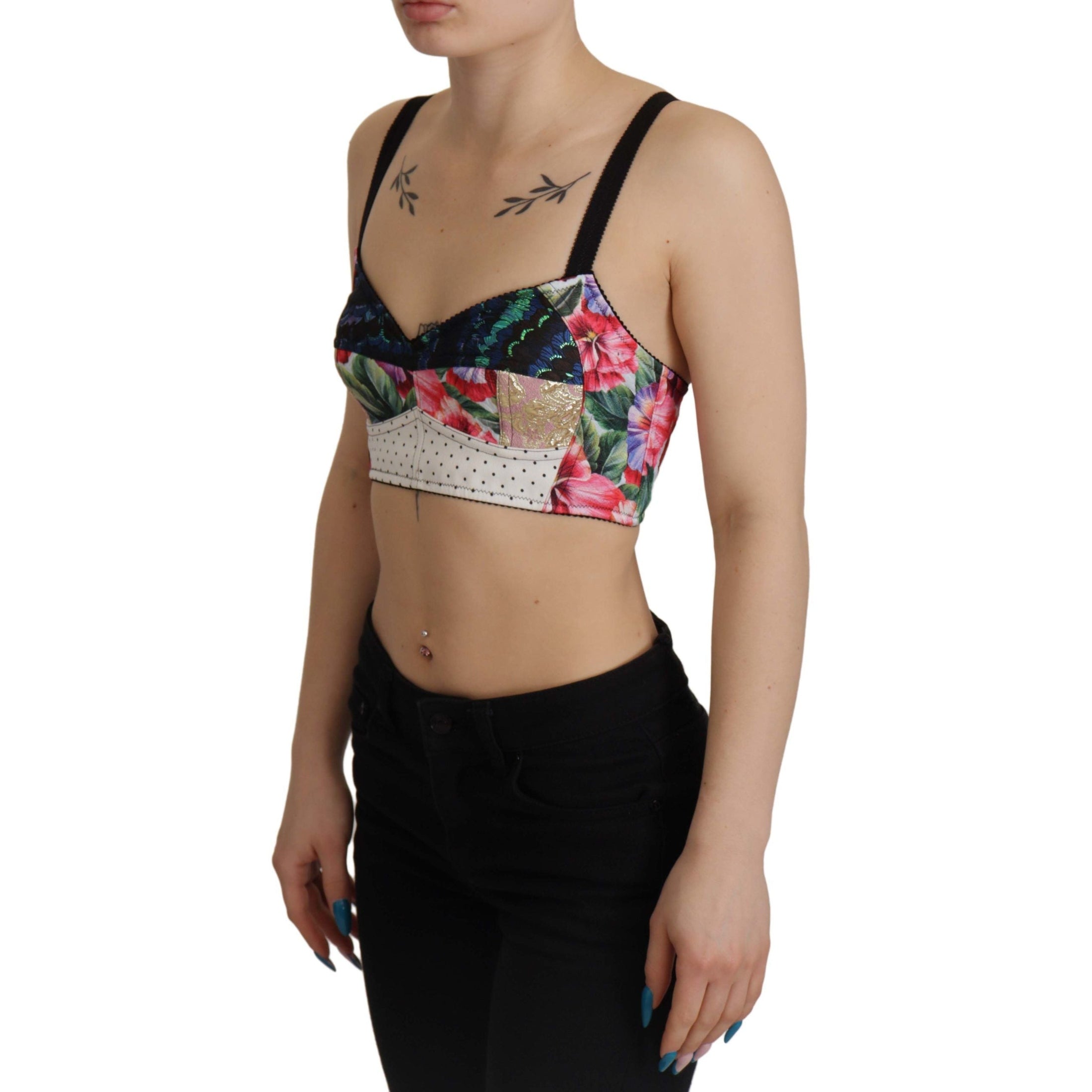 Floral Print Cropped Corset Top