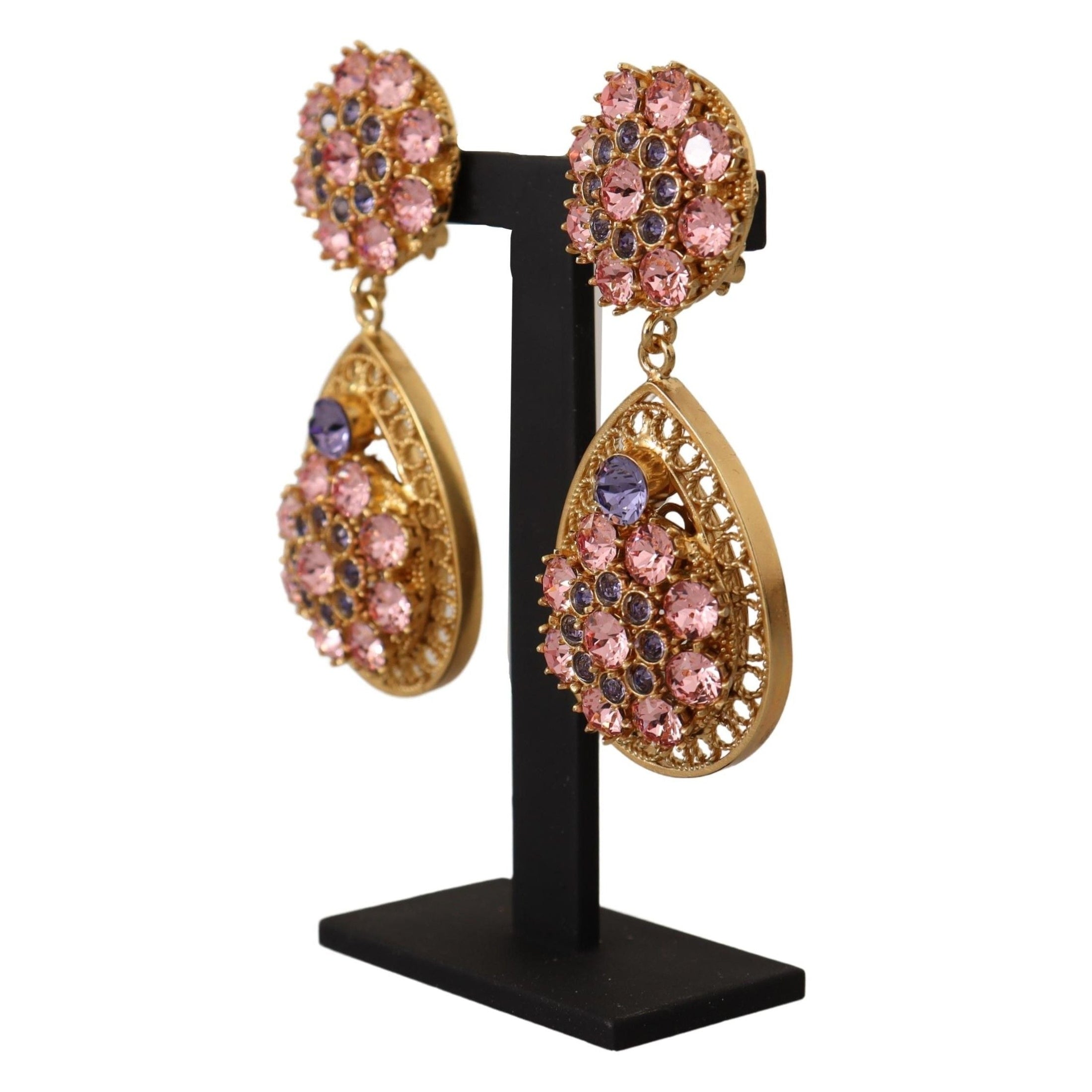 Baroque Multicolor Crystal Dangle Earrings