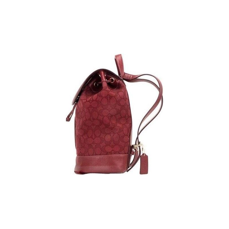 Dempsey Red Apple Signature Jacquard Canvas Logo Patch Backpack