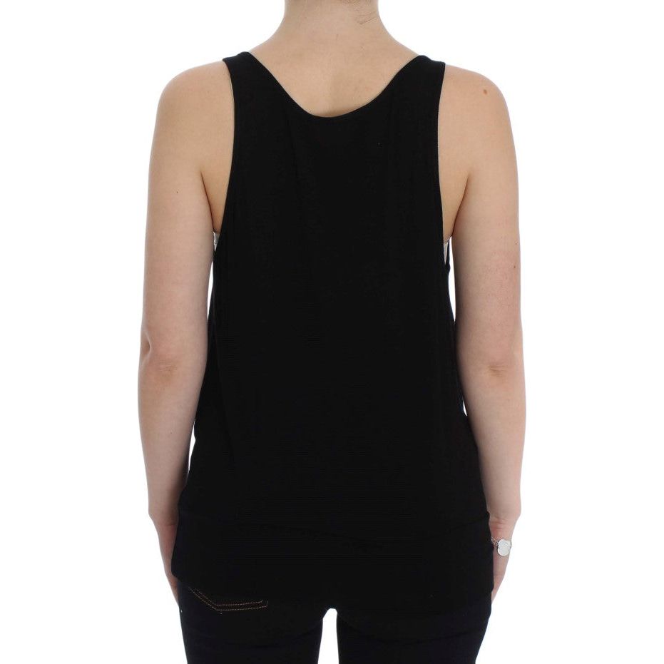 Sleek Black Cami Blouse Tank Top