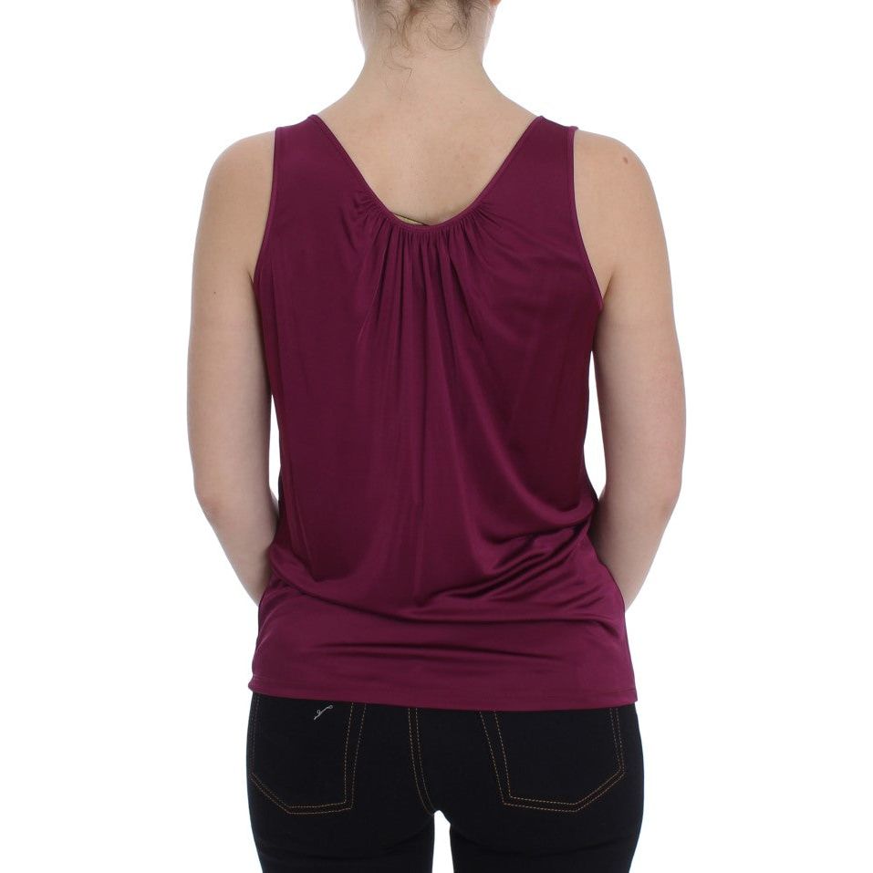 Elegant Purple Rayon Cami Blouse