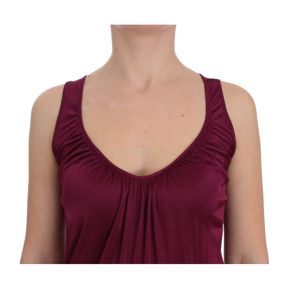 Elegant Purple Rayon Cami Blouse