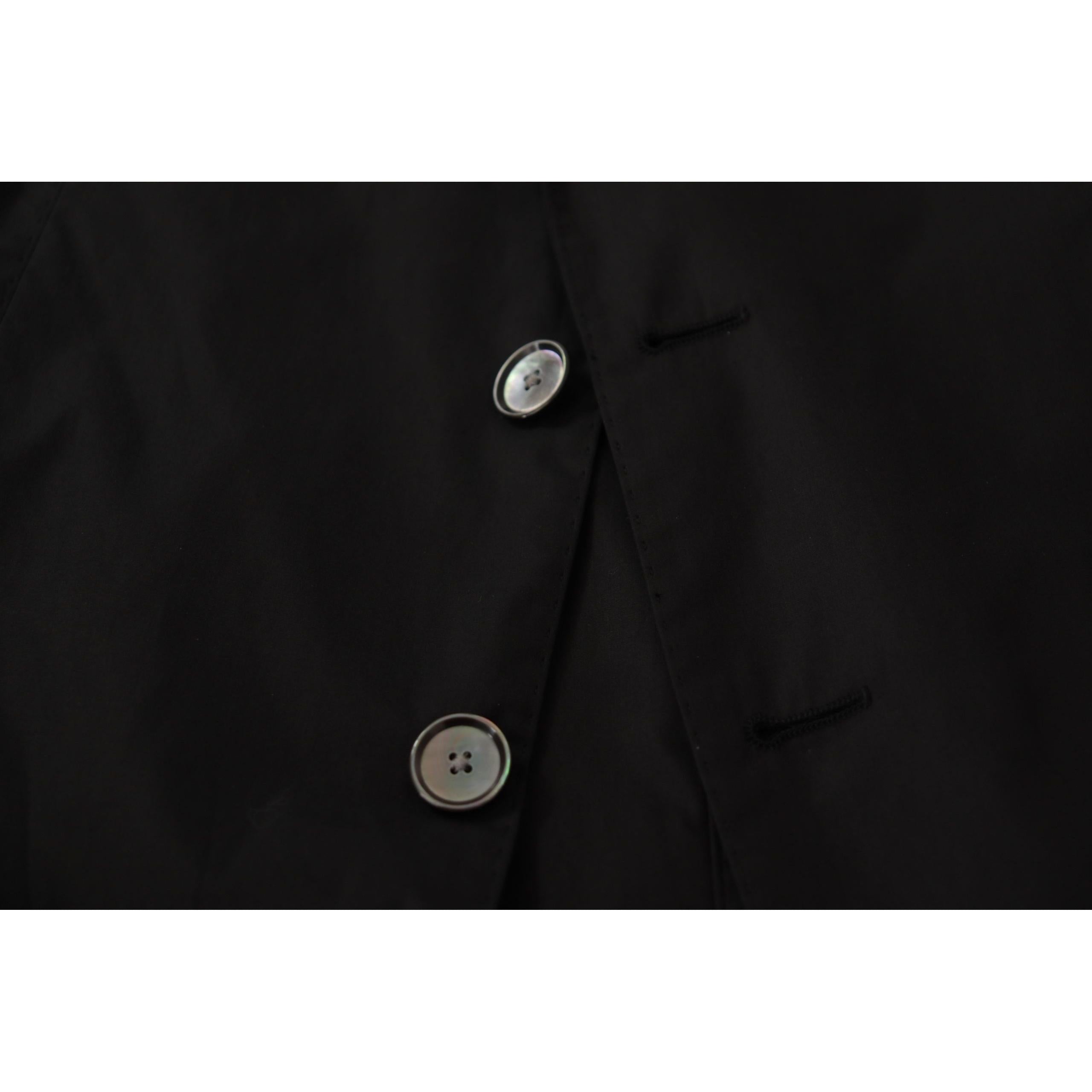 Elegant Taormina Black Cotton Blazer