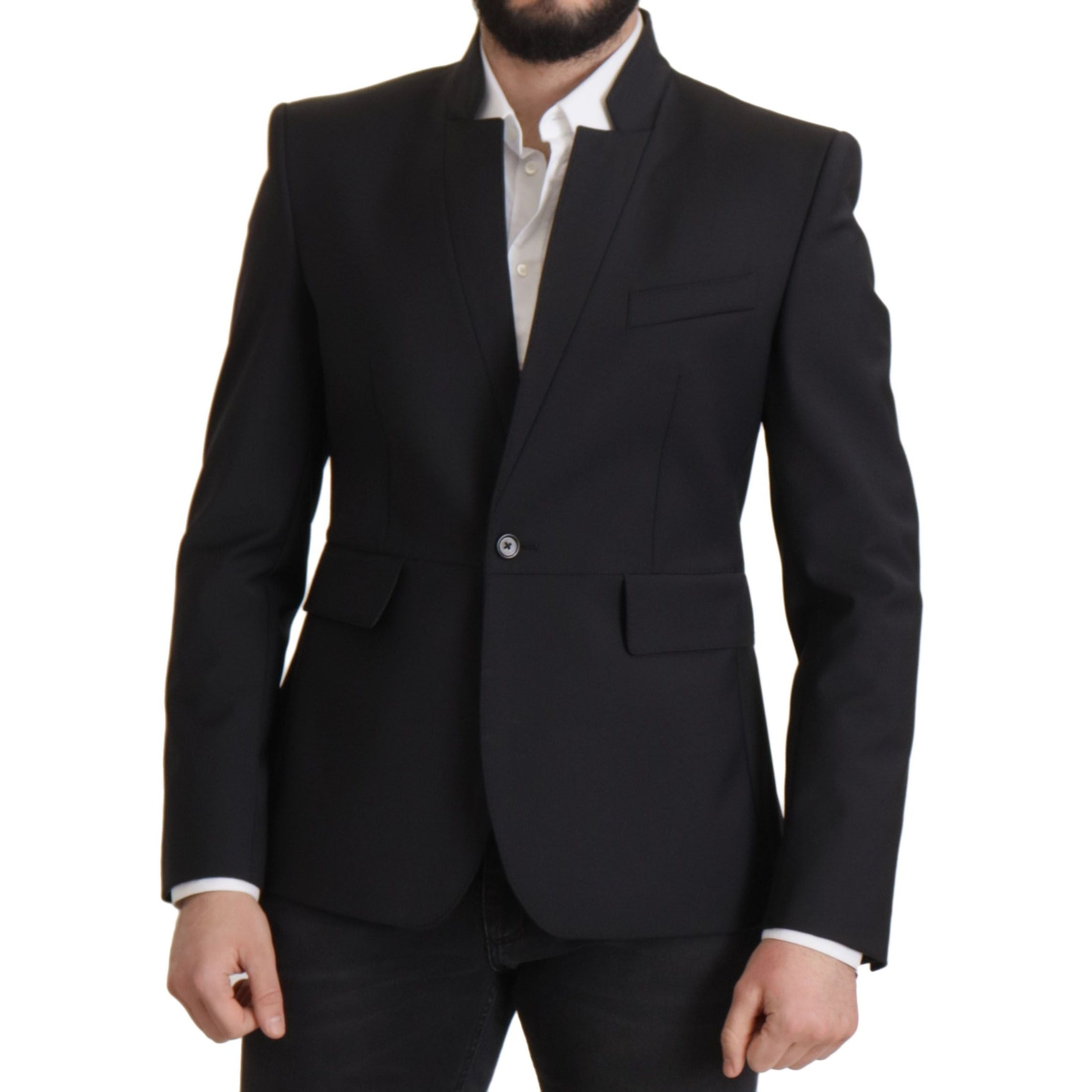 Elegant Single-Breasted Wool Blazer