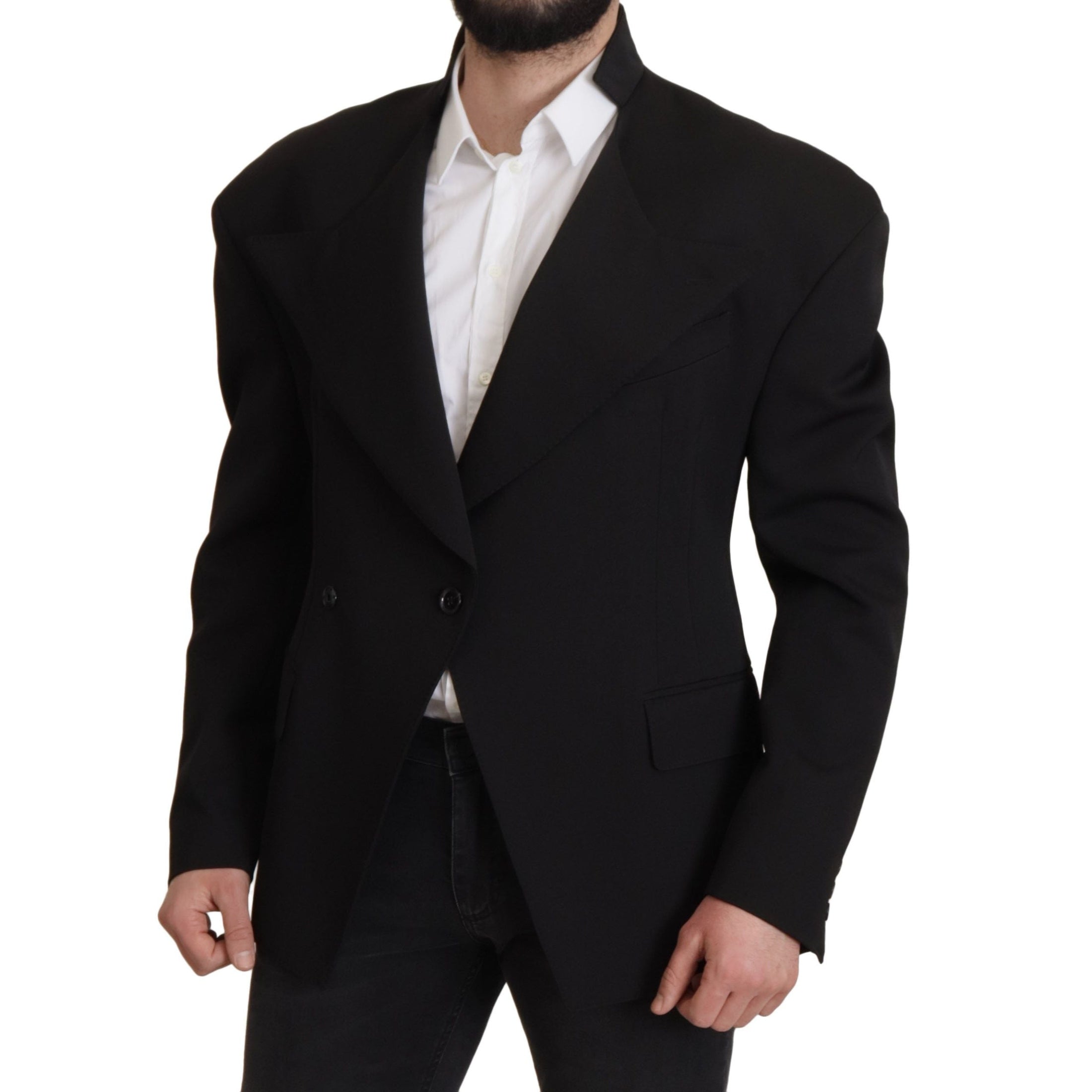 Elegant Single Breasted Wool Blazer