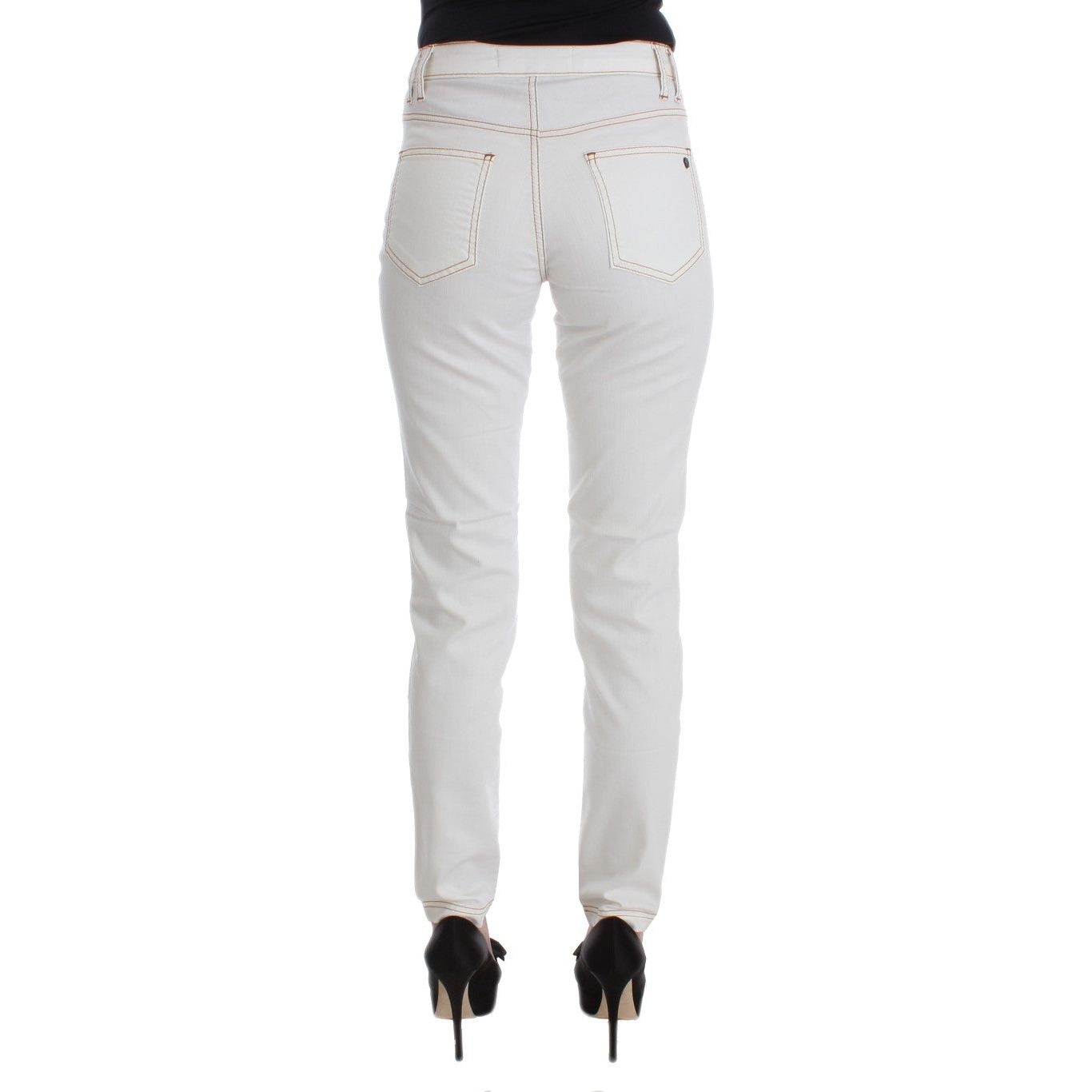 Chic White Slim Fit Denim