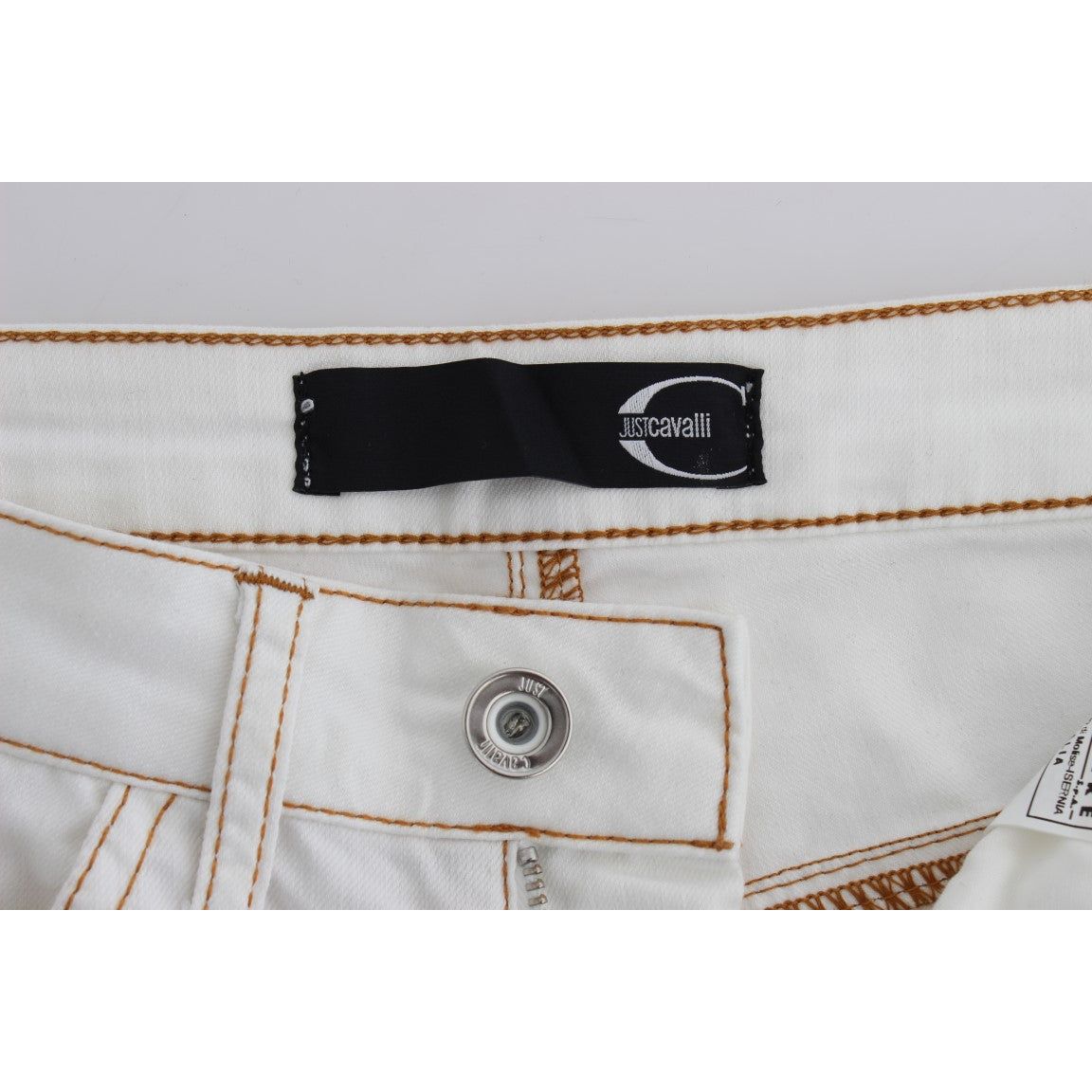 Chic White Slim Fit Denim