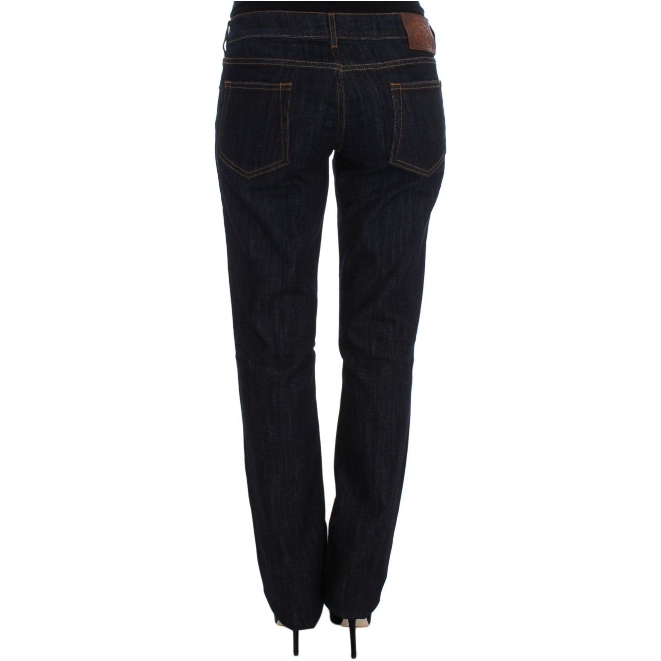 Chic Blue Straight Fit Designer Jeans