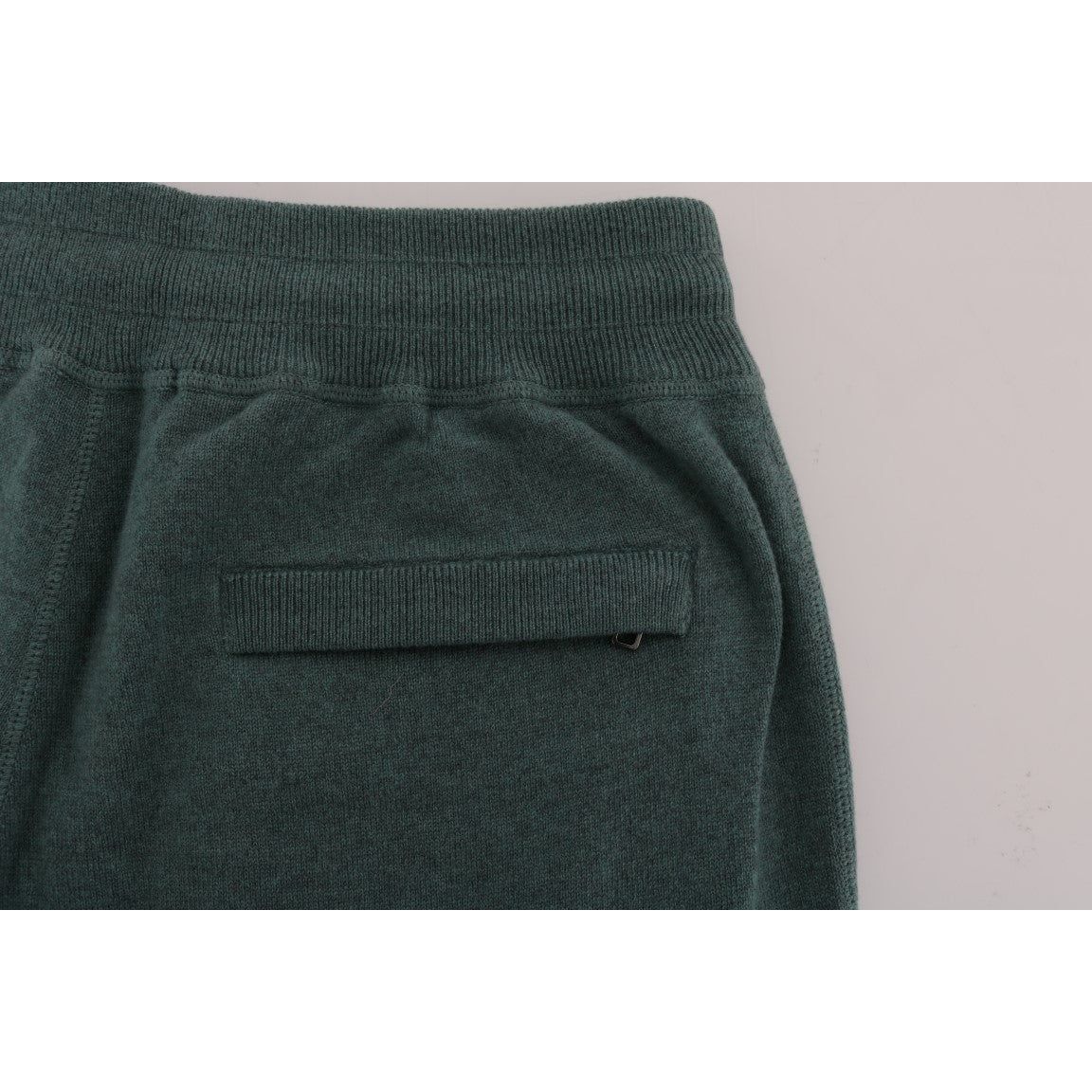 Elegant Green Cashmere Sport Pants