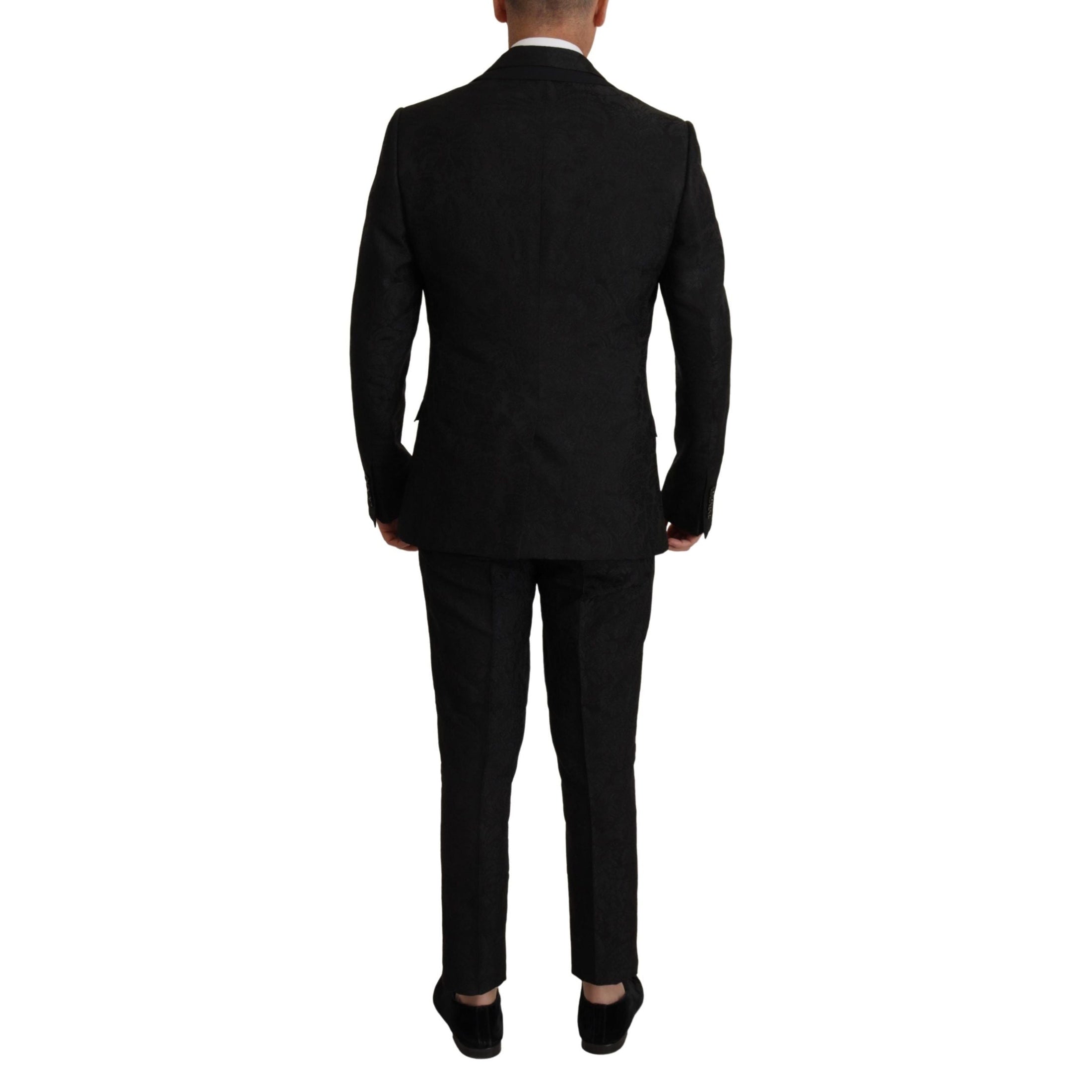 Elegant Black Two-Piece Martini Suit