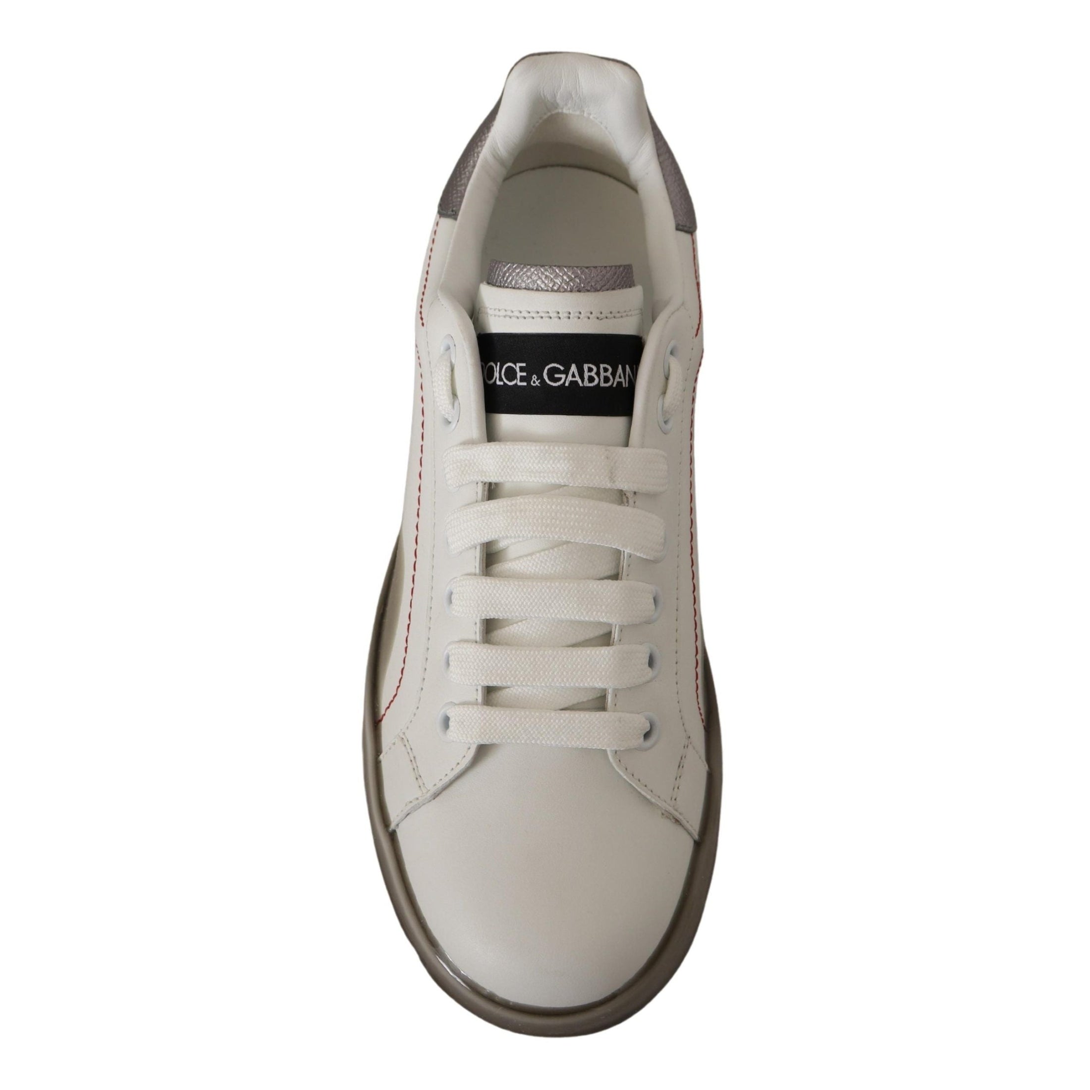 Elegant White Leather Sneakers