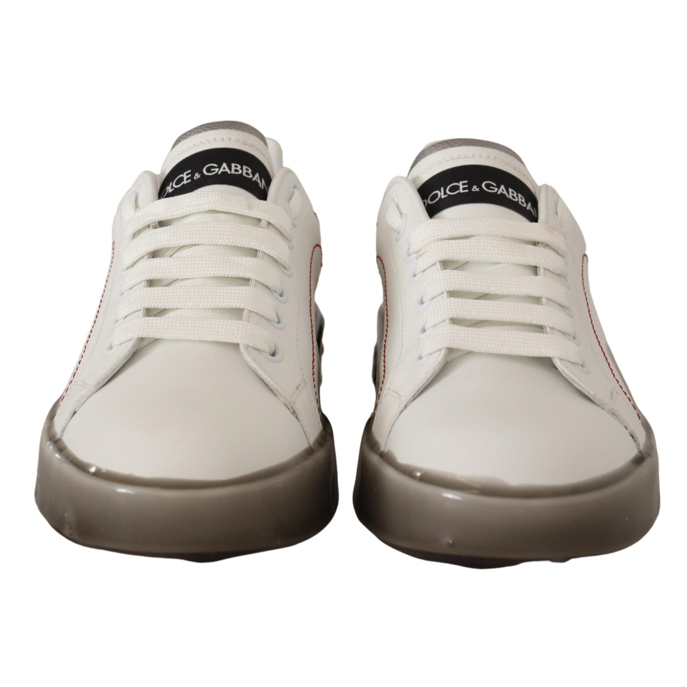 Elegant White Leather Sneakers