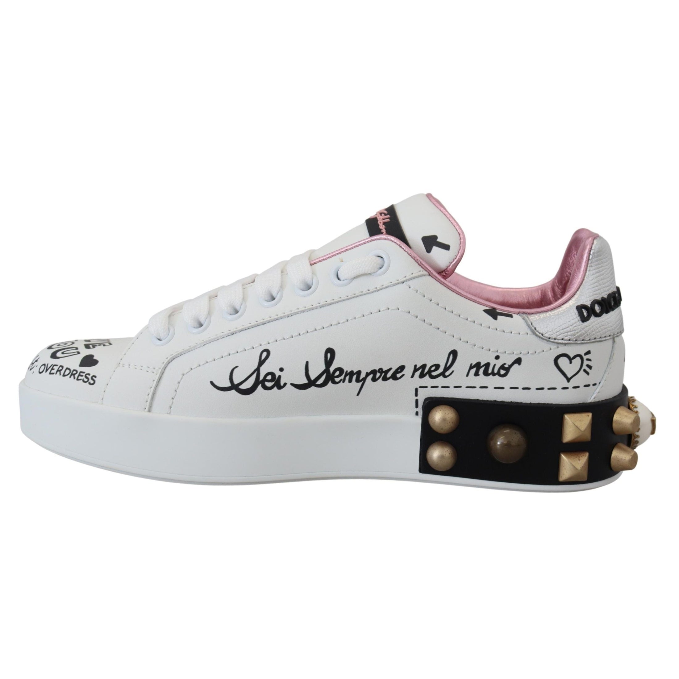 Queen Crown Chic Leather Sneakers