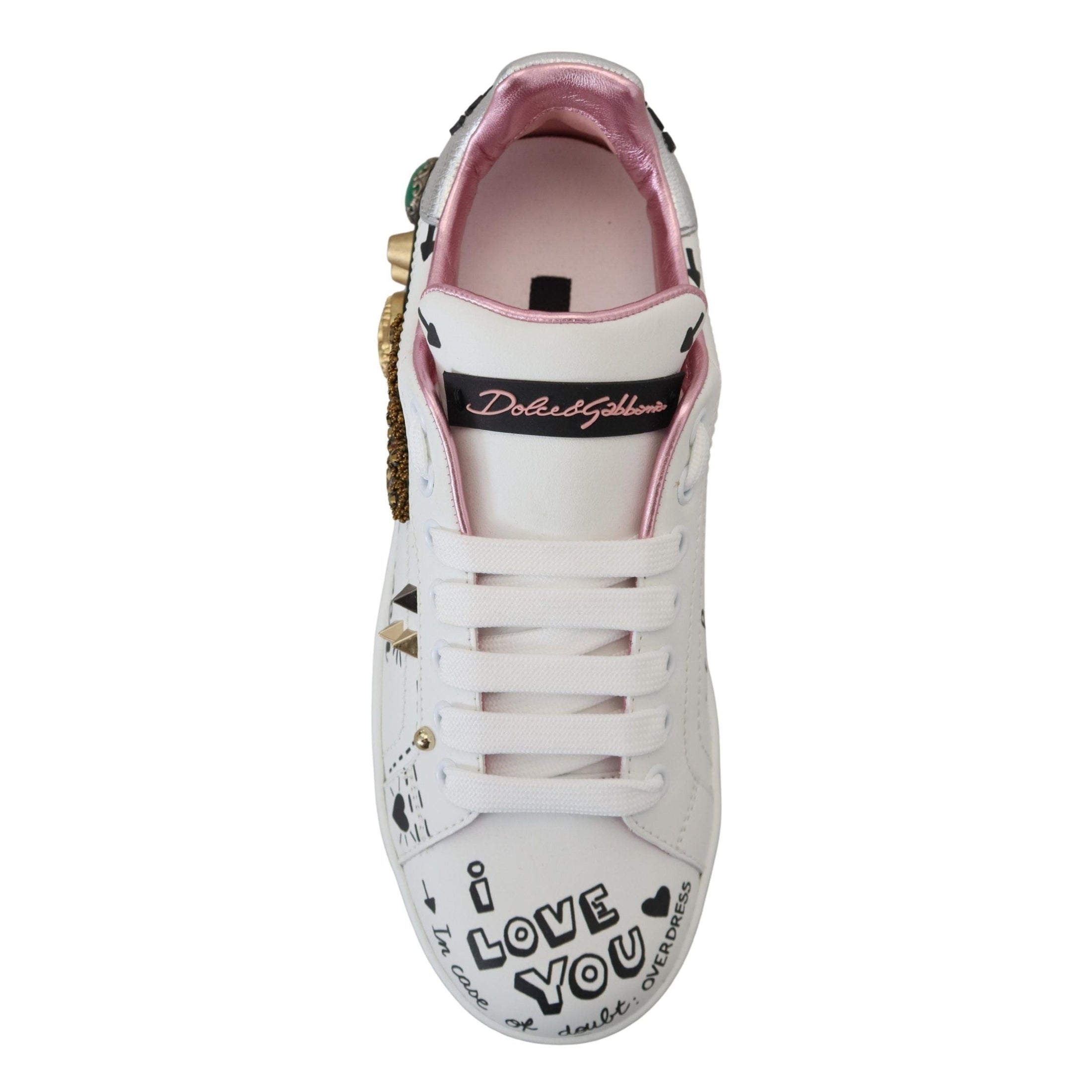 Queen Crown Chic Leather Sneakers