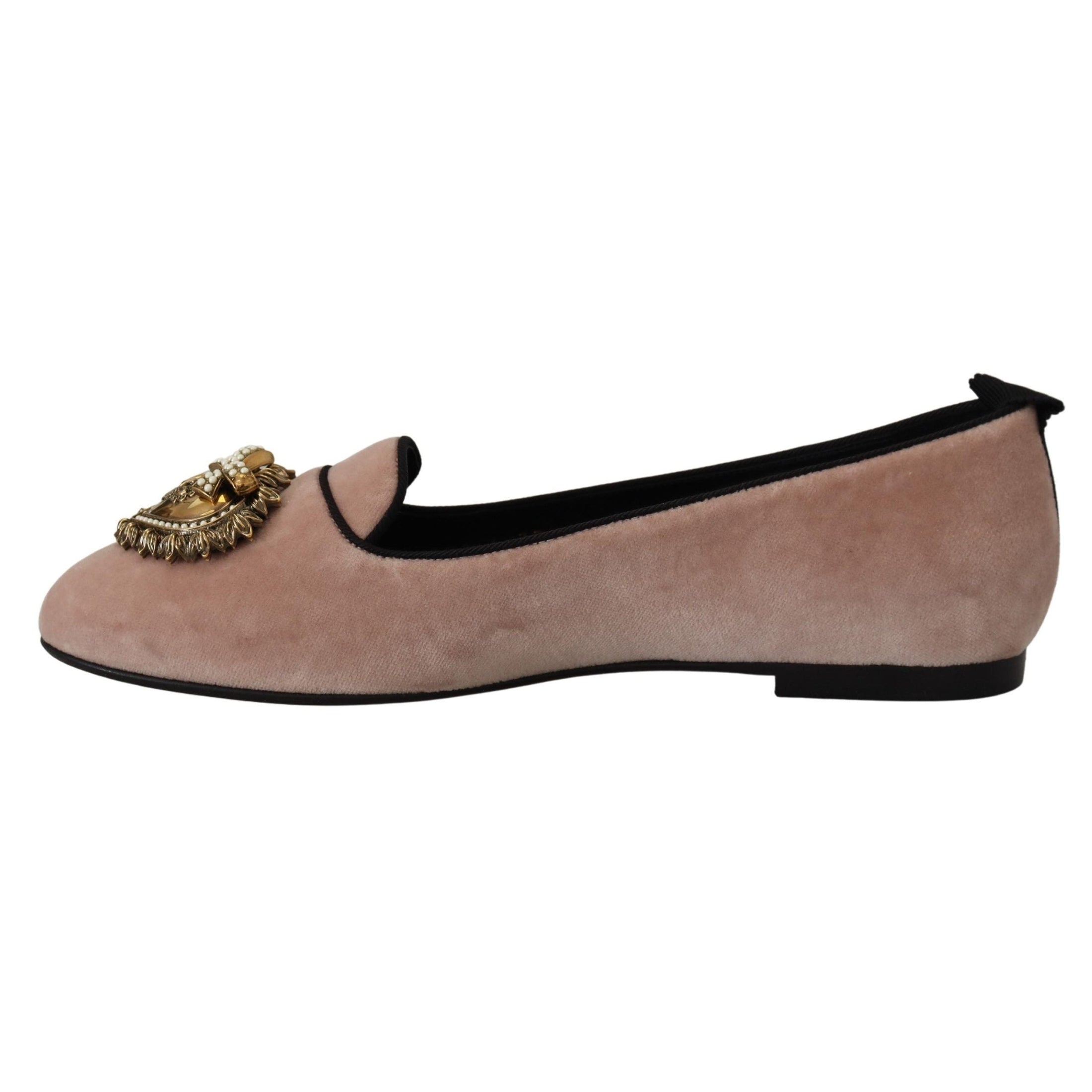 Elegant Pink Velvet Devotion Loafers