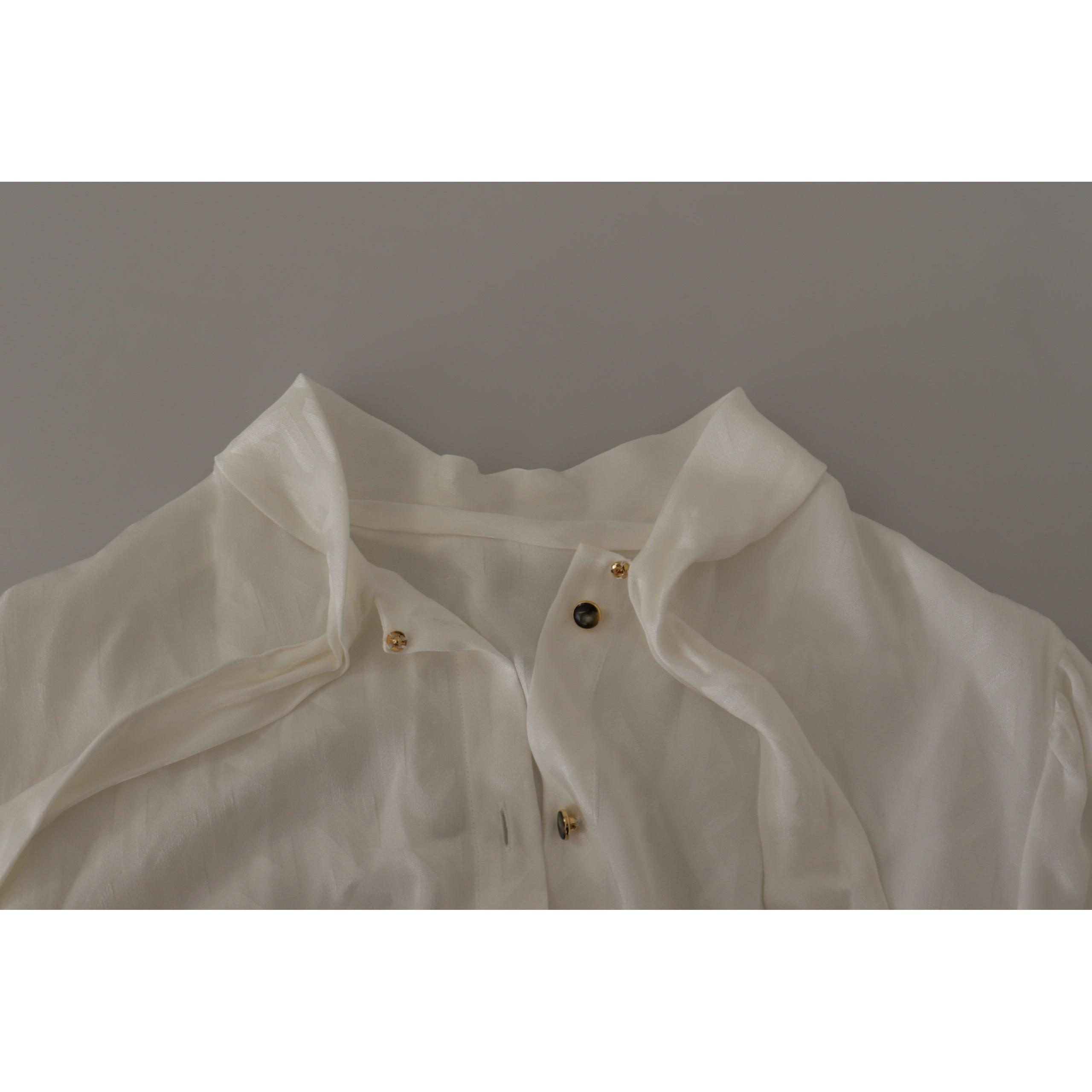 Elegant Silk Ascot Collar Blouse