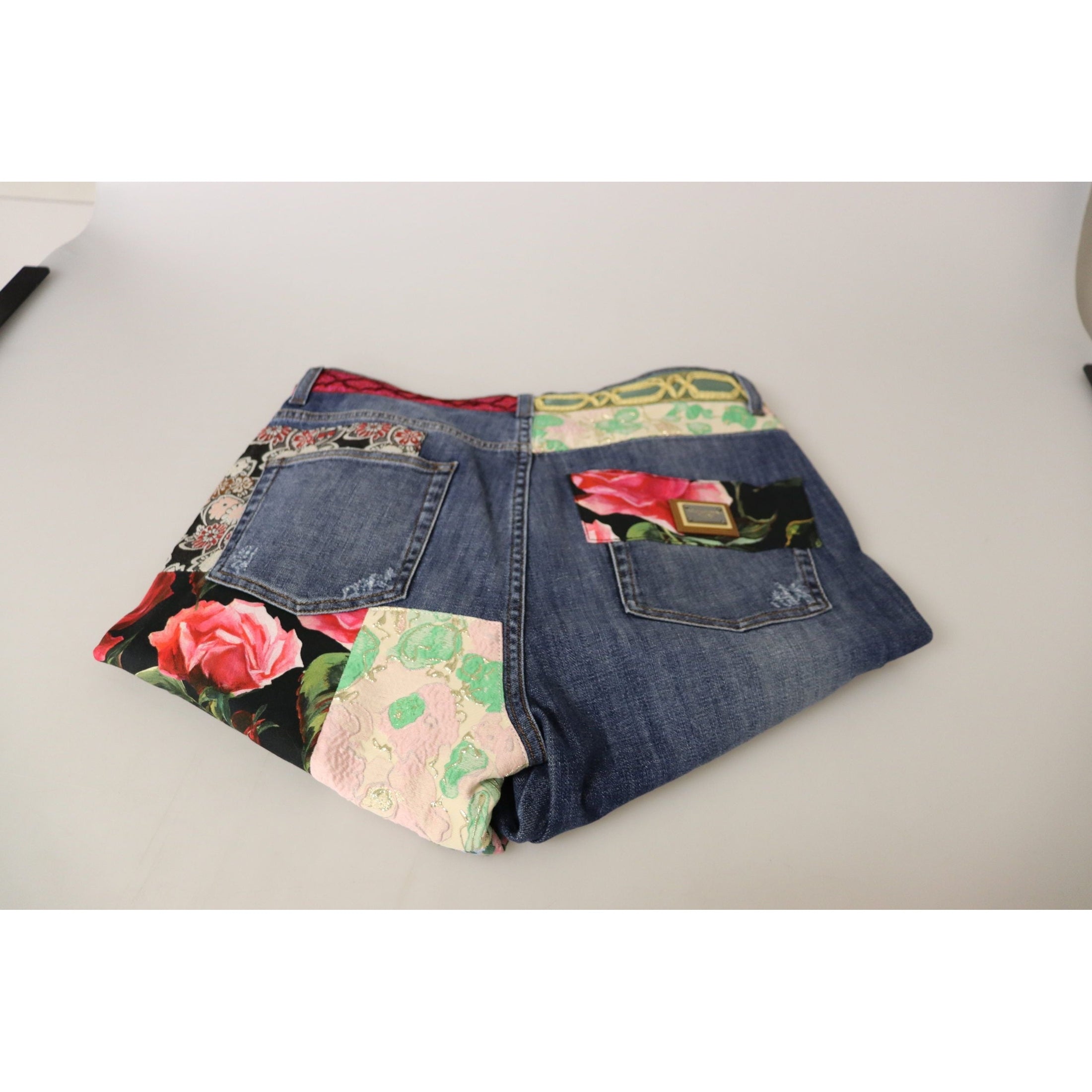 High Waist Patchwork Skinny Denim