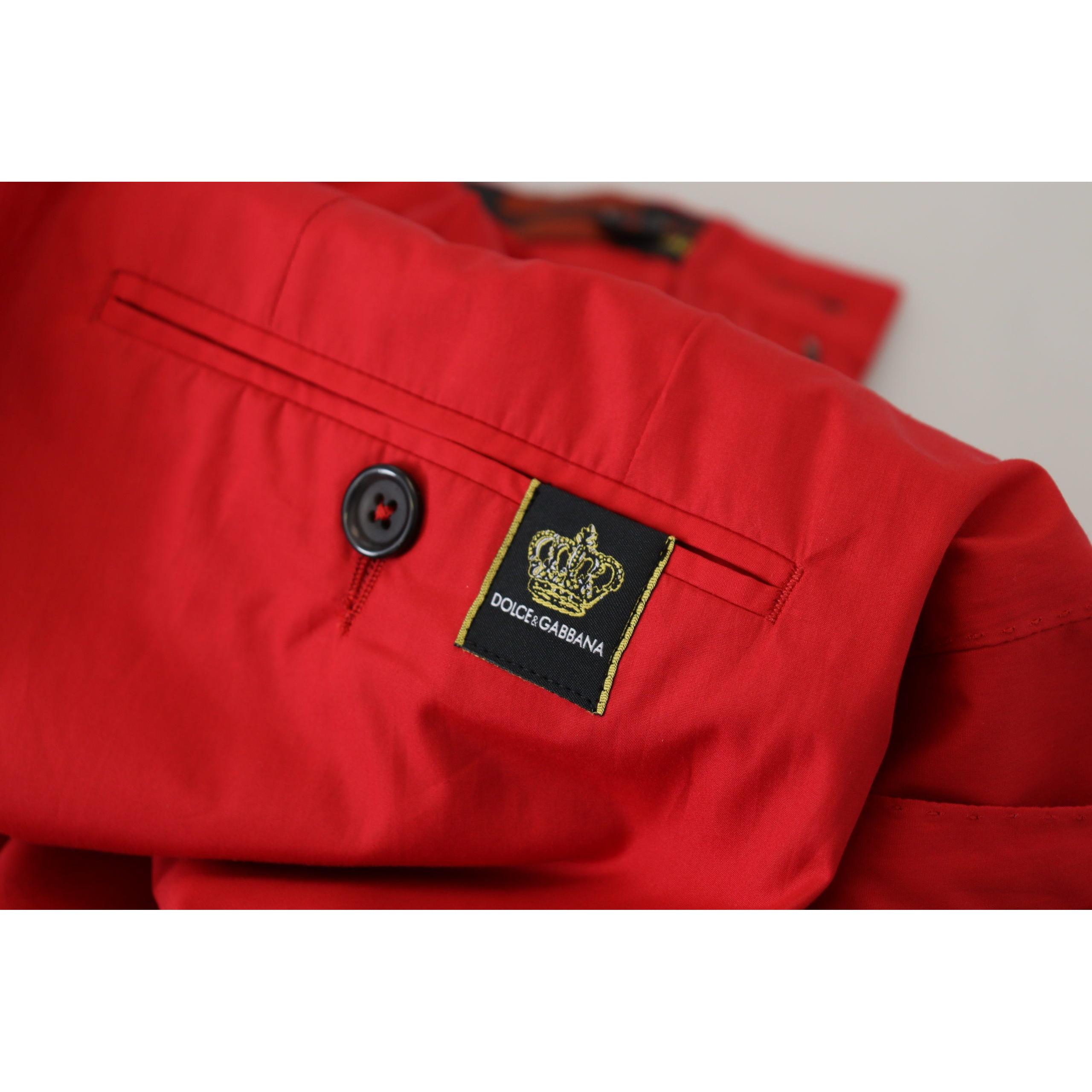 Elegant Slim Fit Crimson Chinos