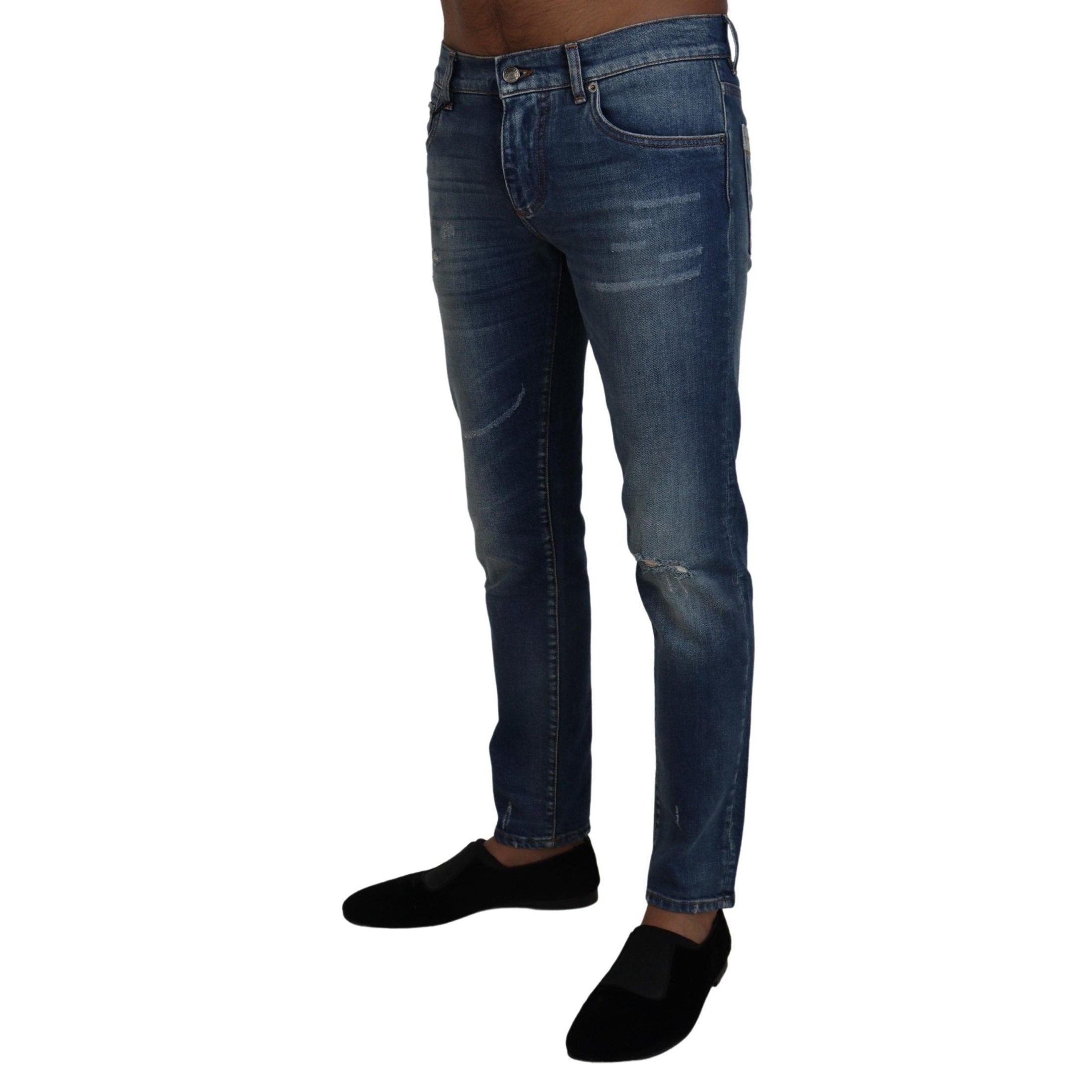 Elegant Slim Fit Italian Denim Jeans