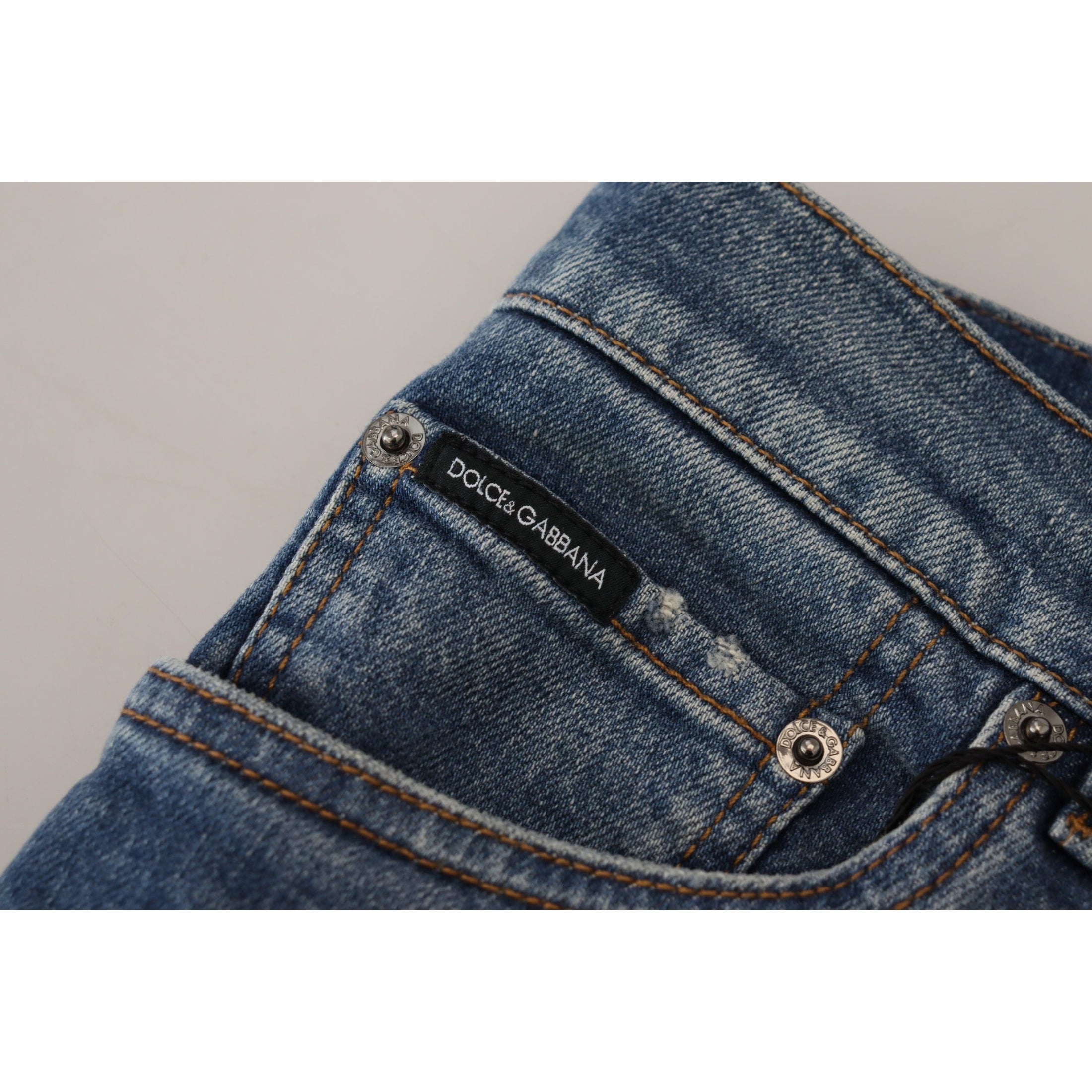 Elegant Slim Fit Italian Denim Jeans