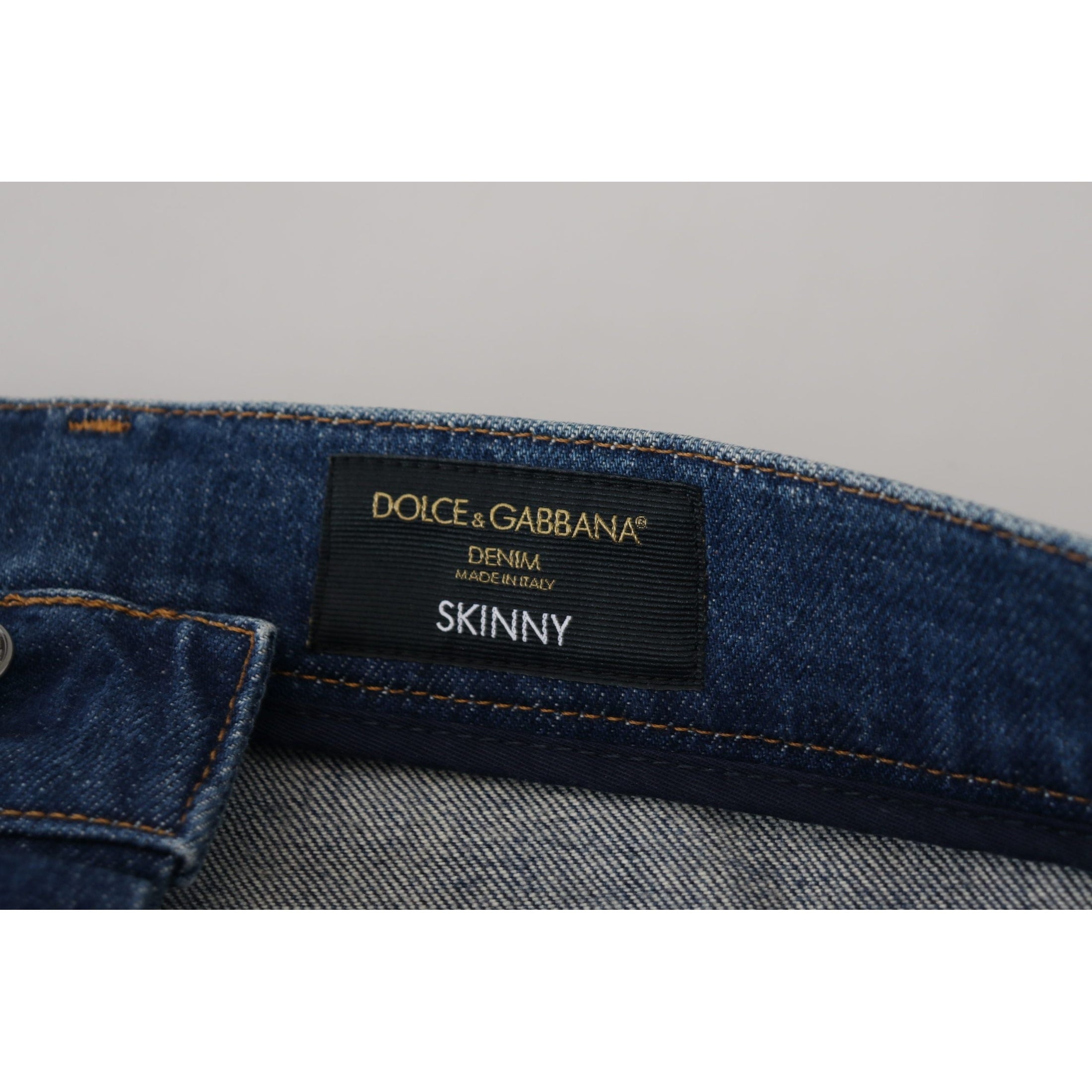 Elegant Slim Fit Italian Denim Jeans