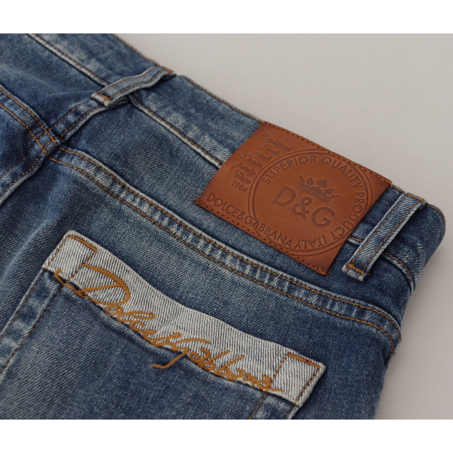 Elegant Slim Fit Italian Denim Jeans