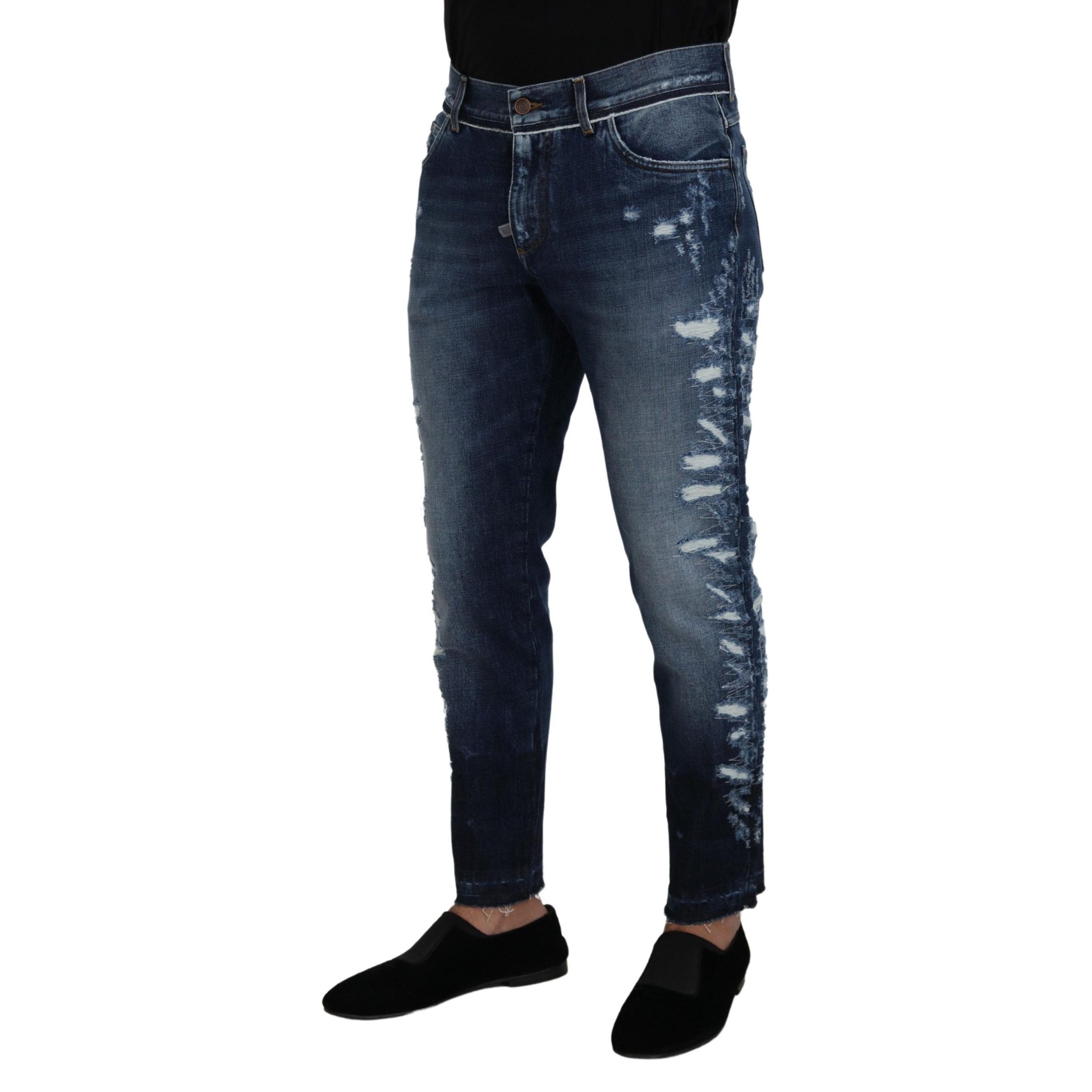 Elegant Blue Wash Regular Fit Jeans