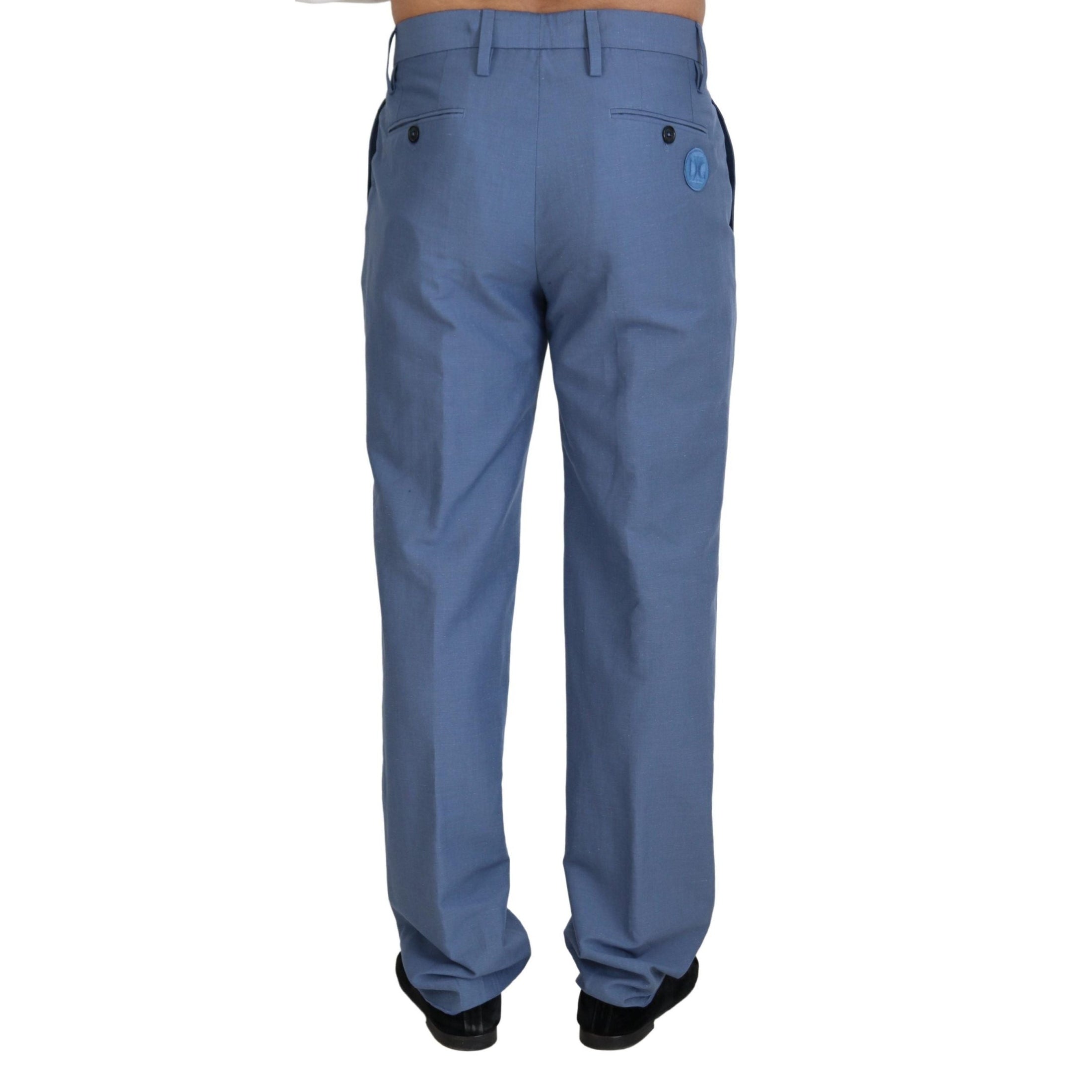 Elegant Regular Fit Dress Pants in Blue