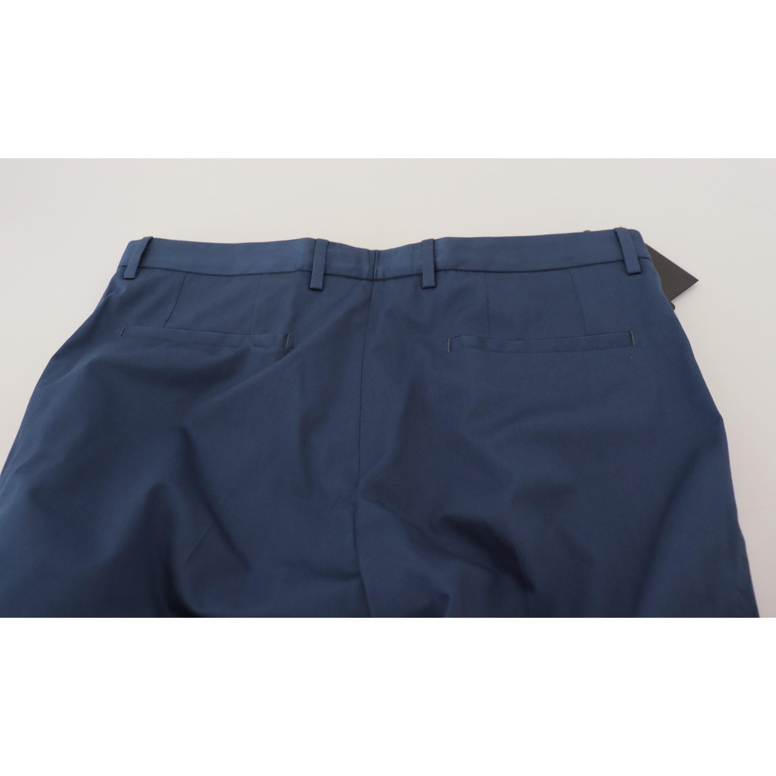 Elegant Slim Fit Chinos in Blue