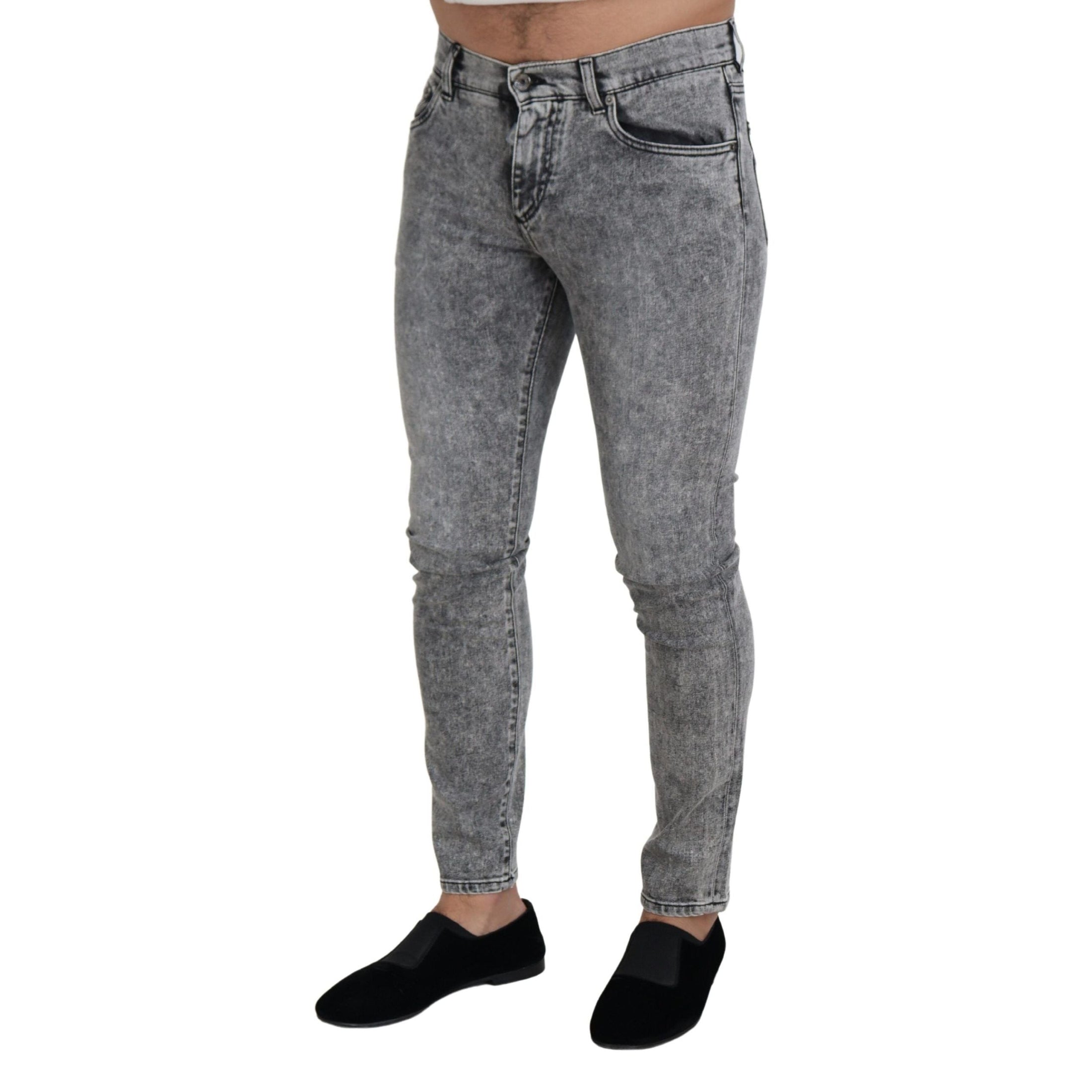 Chic Slim Fit Gray Denim