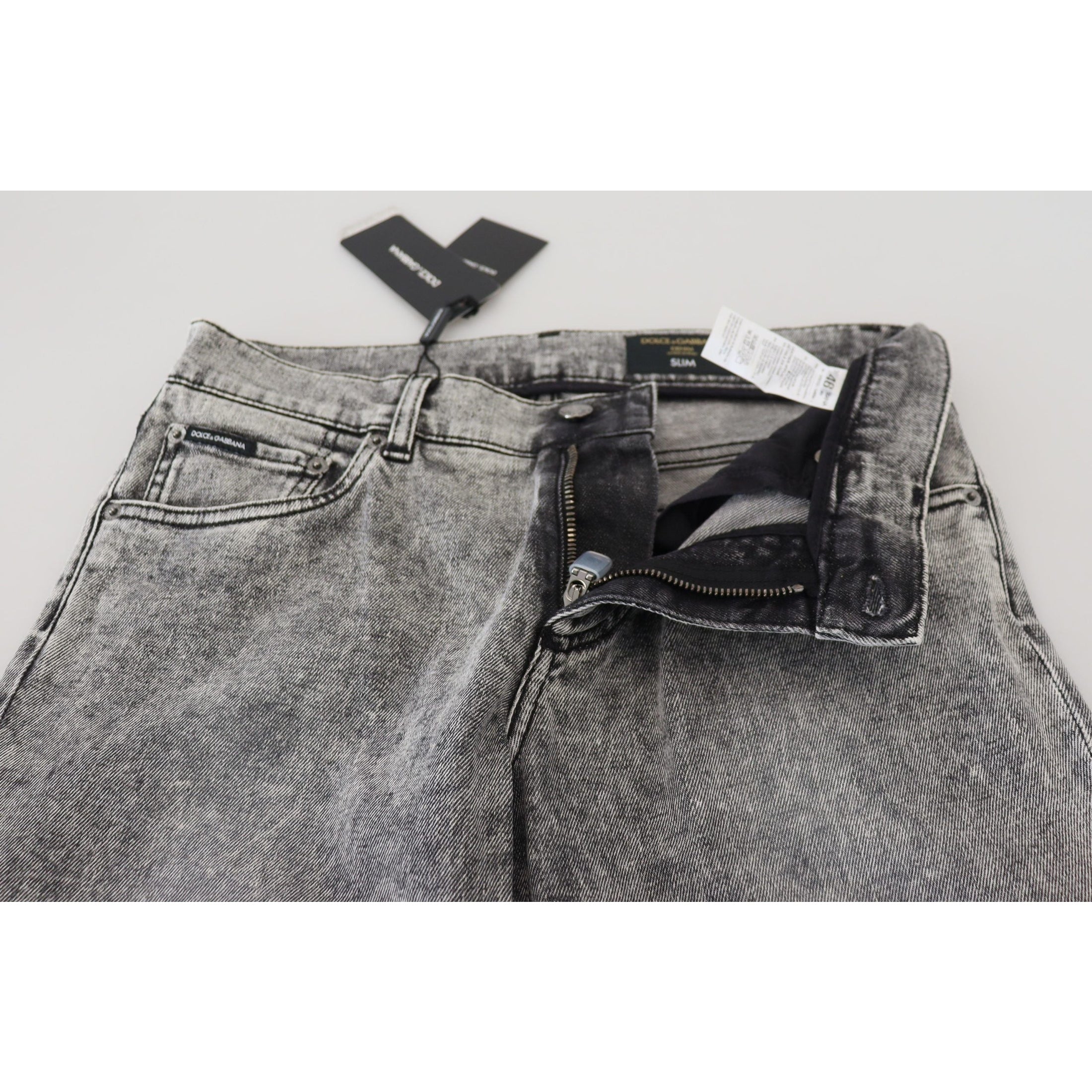 Chic Slim Fit Gray Denim