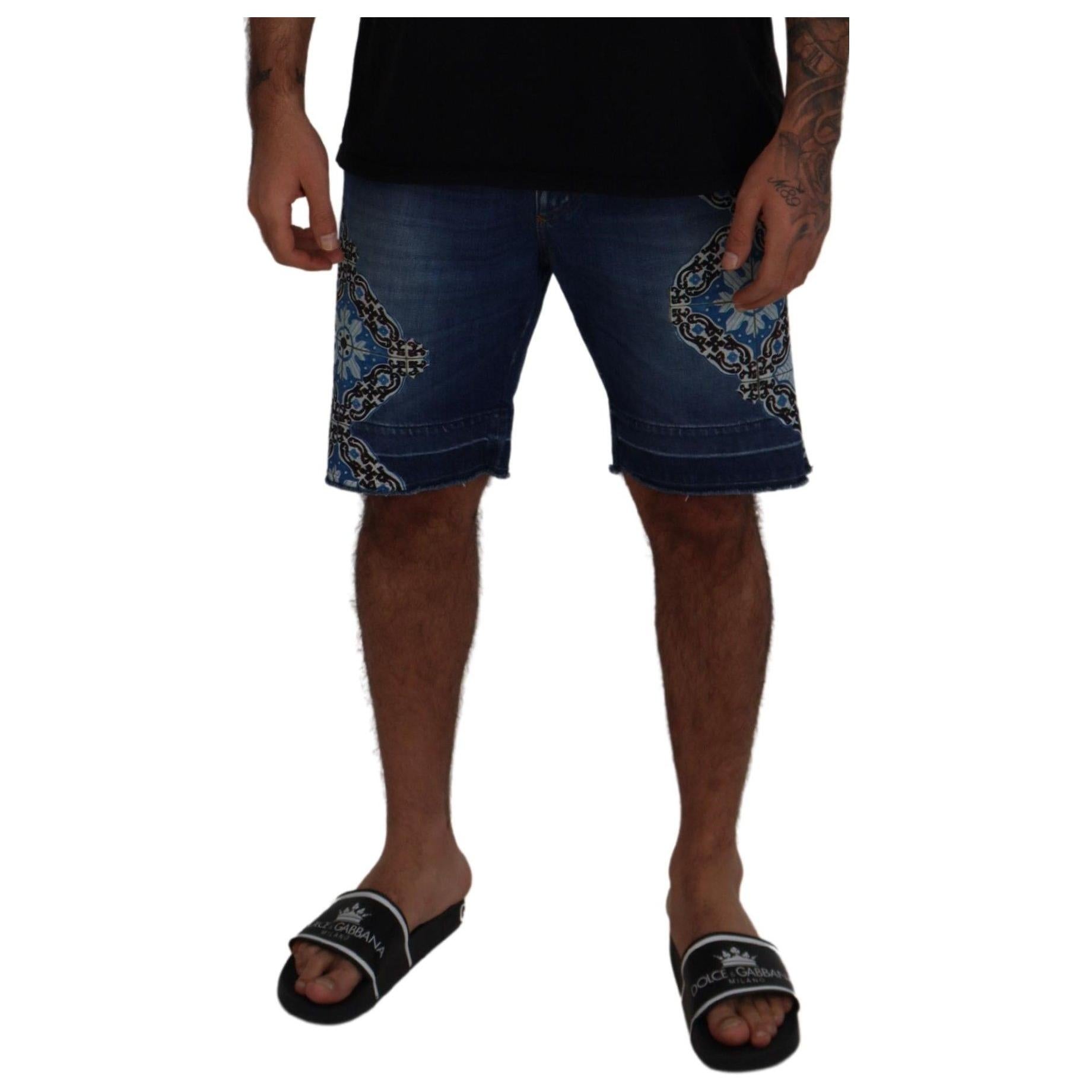 Elegant Slim Fit Denim Shorts