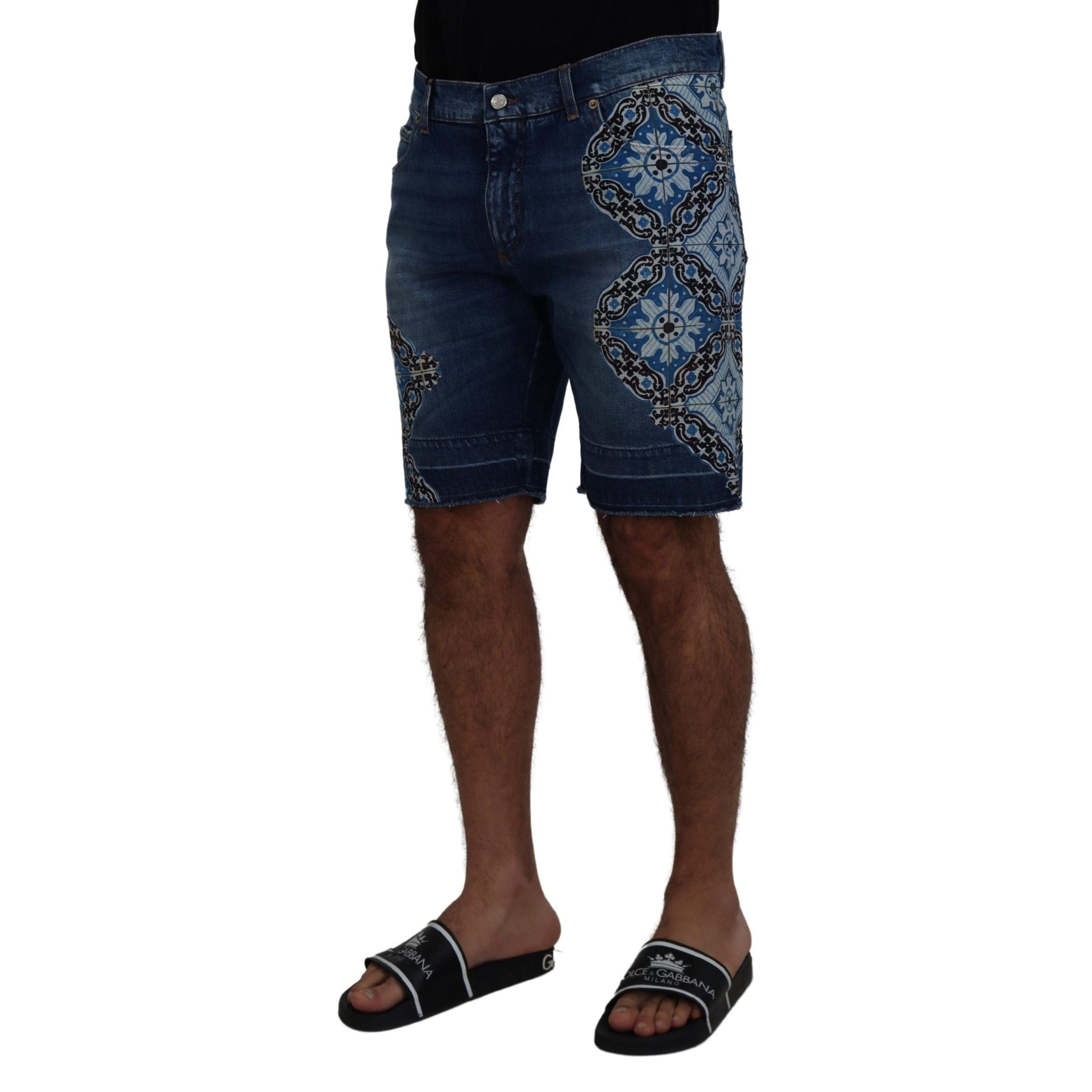 Elegant Slim Fit Denim Shorts