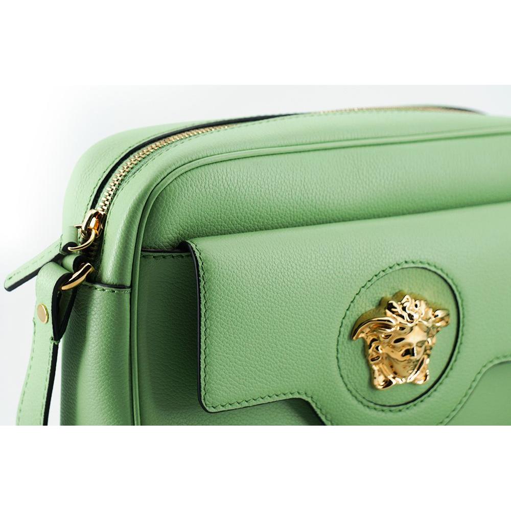 Elegant Mint Green Leather Camera Case Bag