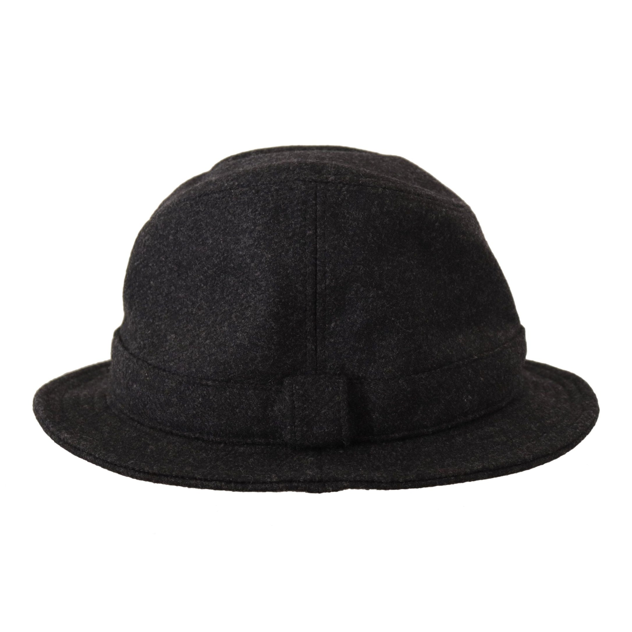 Elegant Gray Trilby Hat in Wool and Cashmere