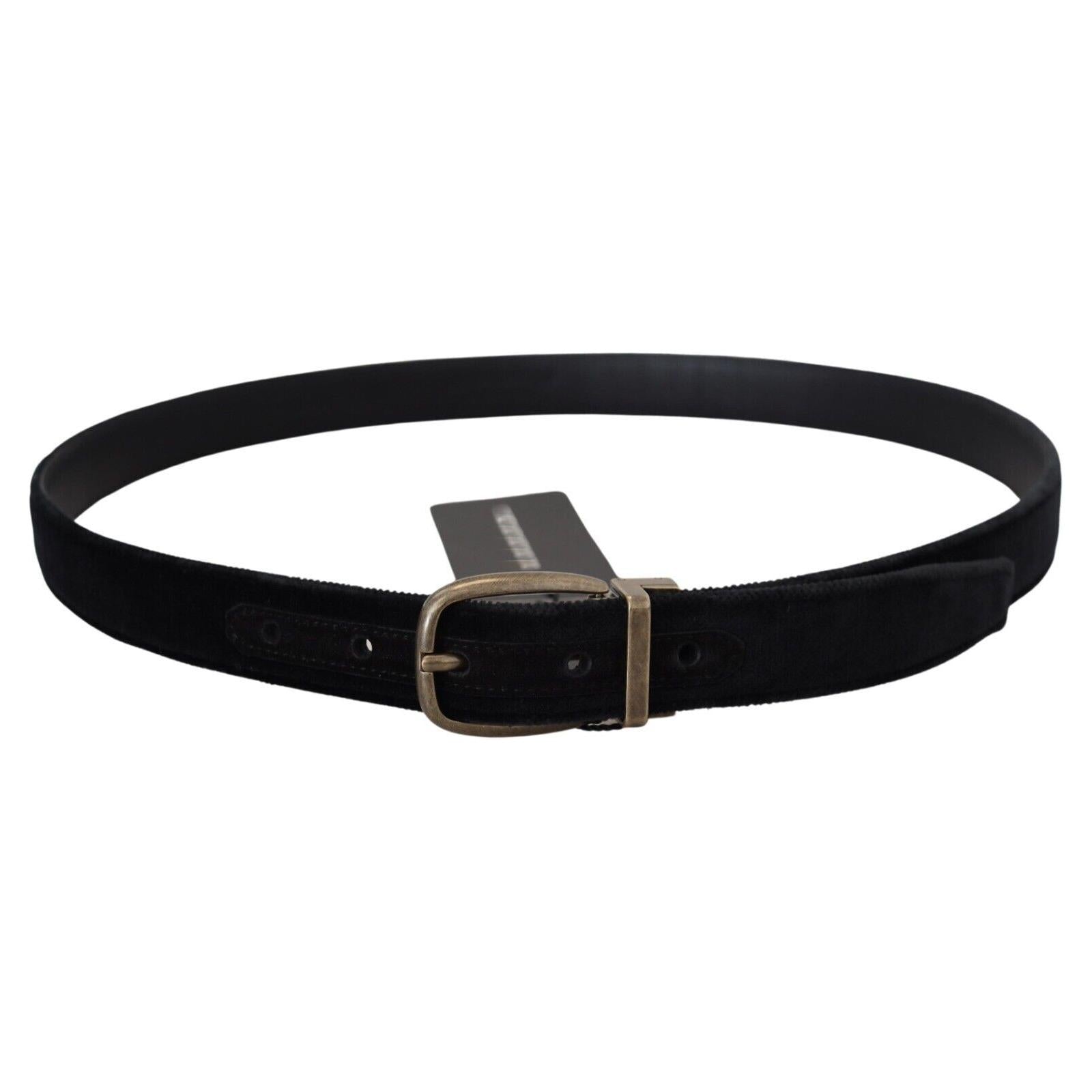 Elegant Black Leather Belt