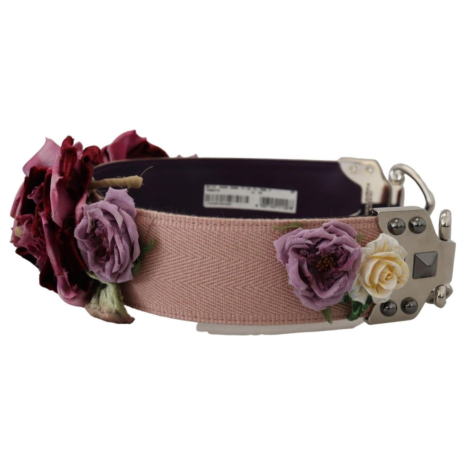 Beige Floral Leather Shoulder Strap Accessory