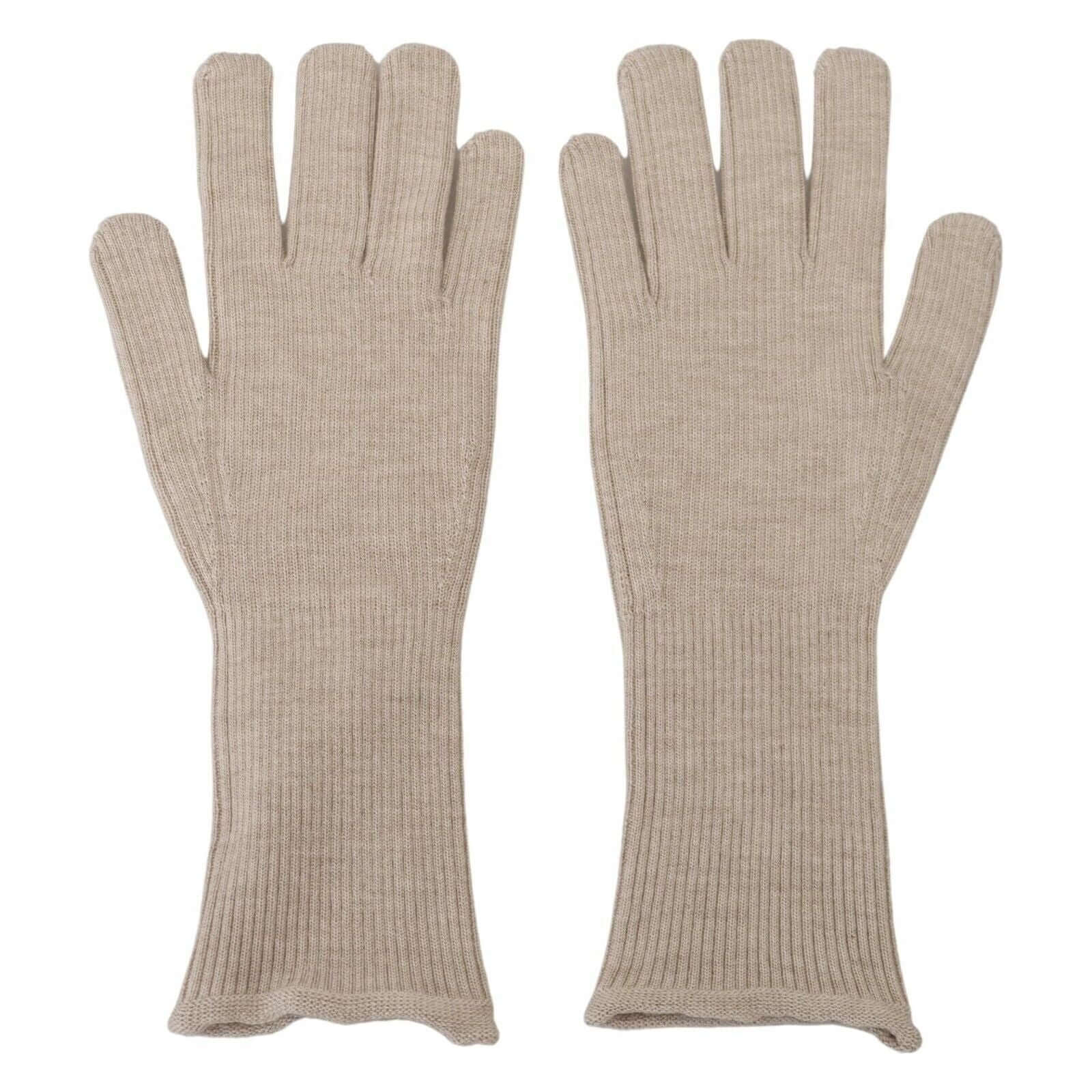 Elegant Ivory Cashmere-Silk Blend Gloves