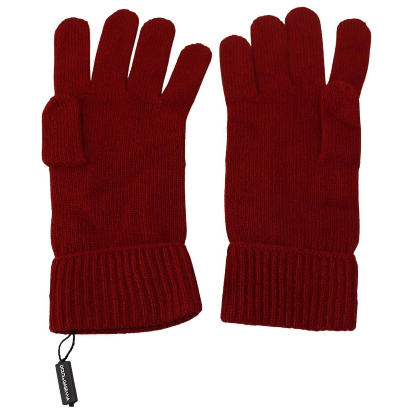 Elegant Red Cashmere Winter Gloves