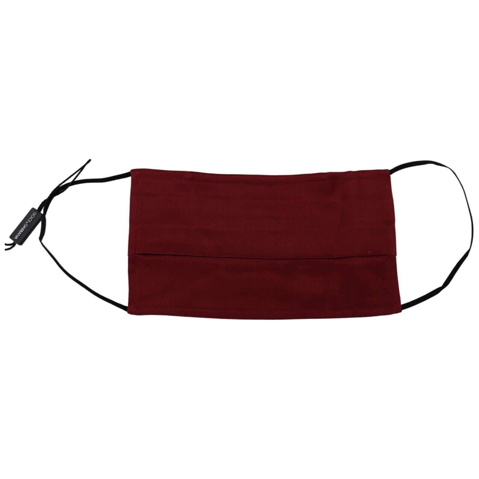 Elegant Maroon Silk Pleated Face Mask