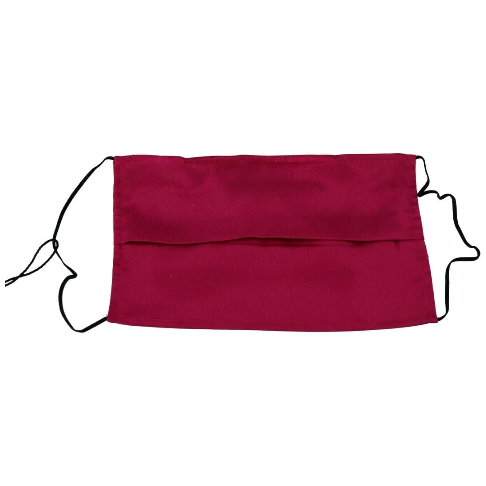 Elegant Silk Pleated Maroon Face Mask