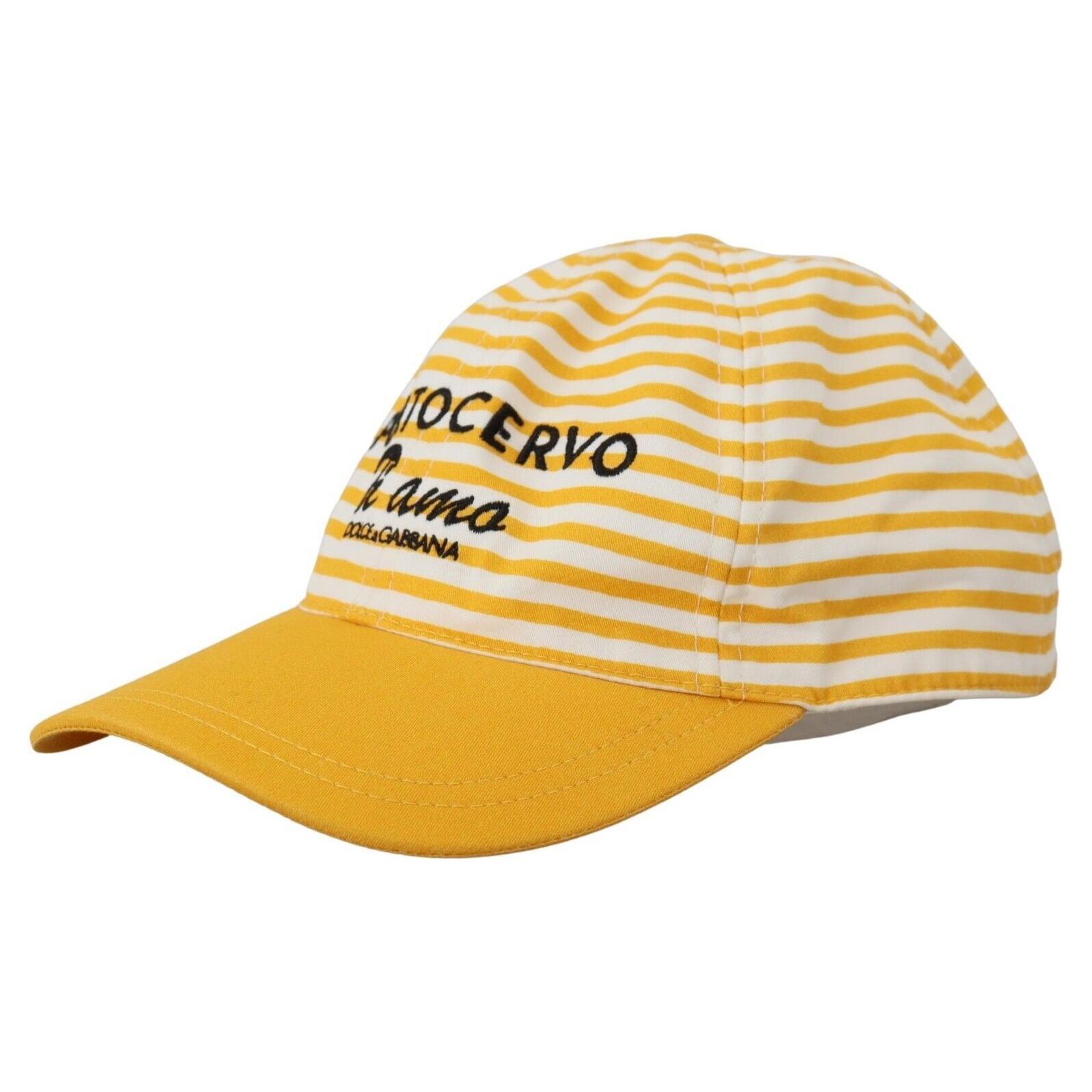 Elegant Striped Cotton Baseball Cap