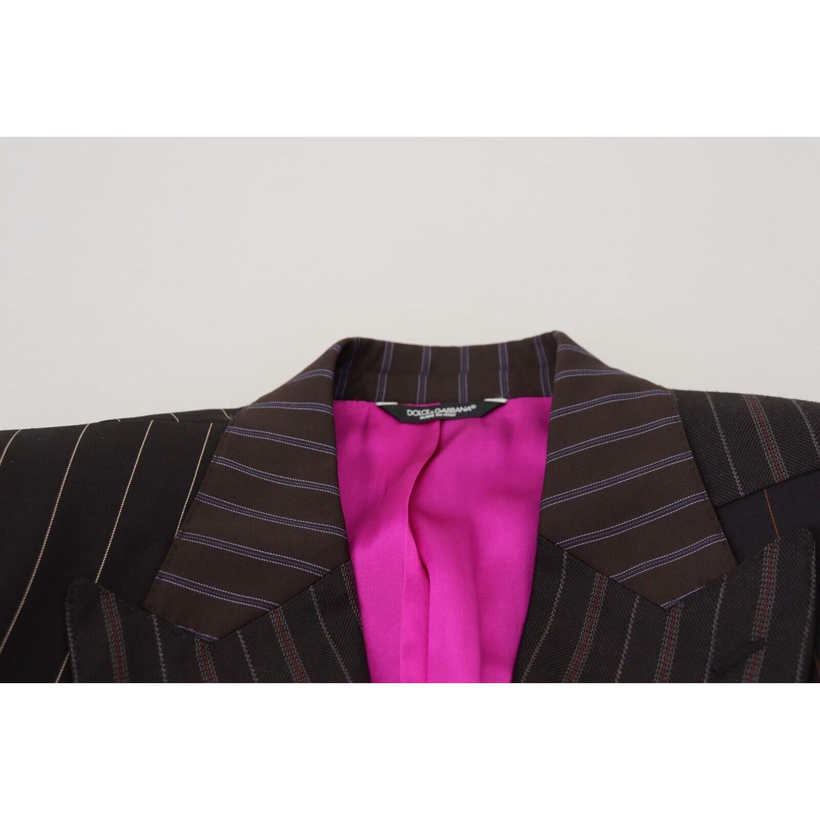 Multicolor Wool Silk Blend Slim Fit Blazer