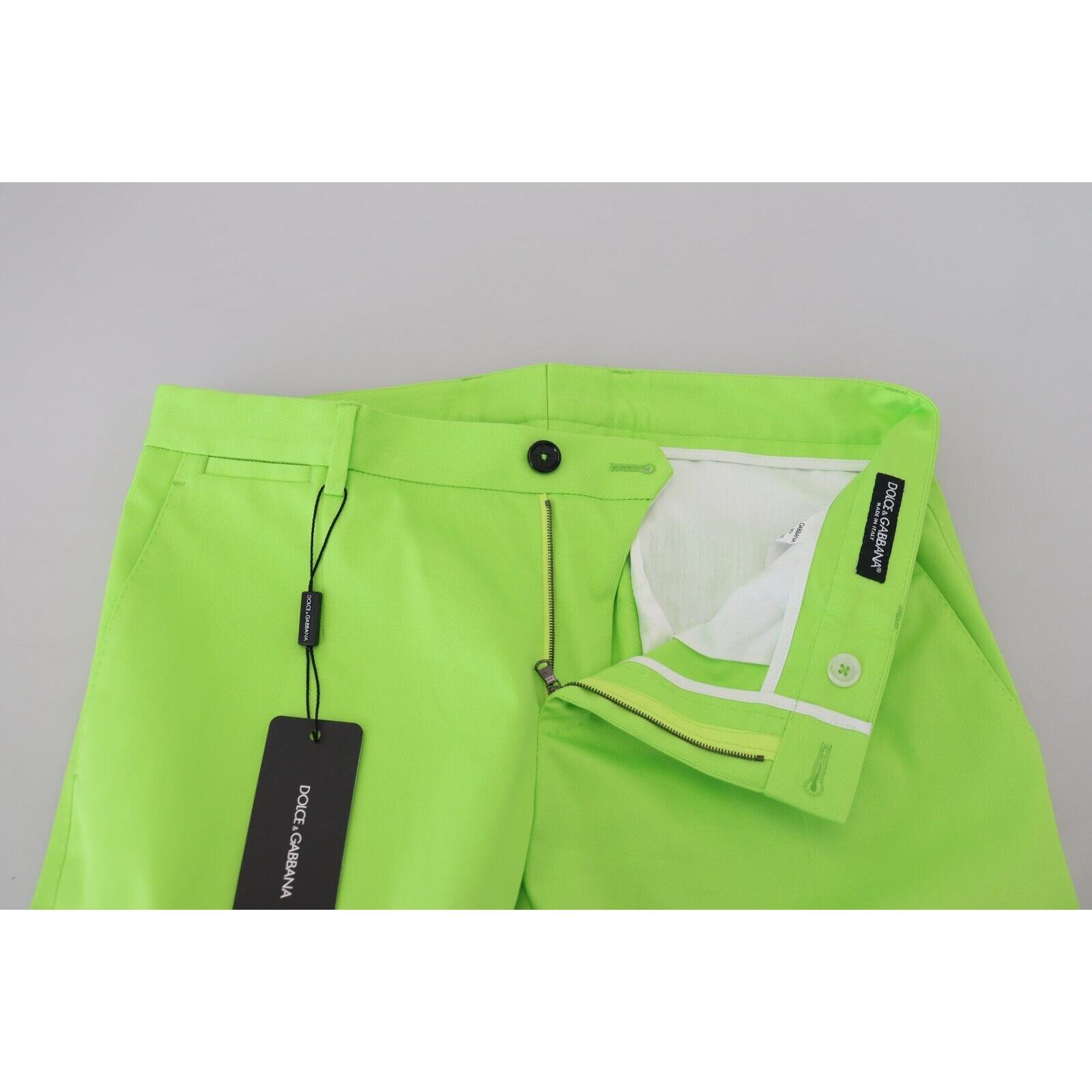 Elegant Light Green Cotton Chinos